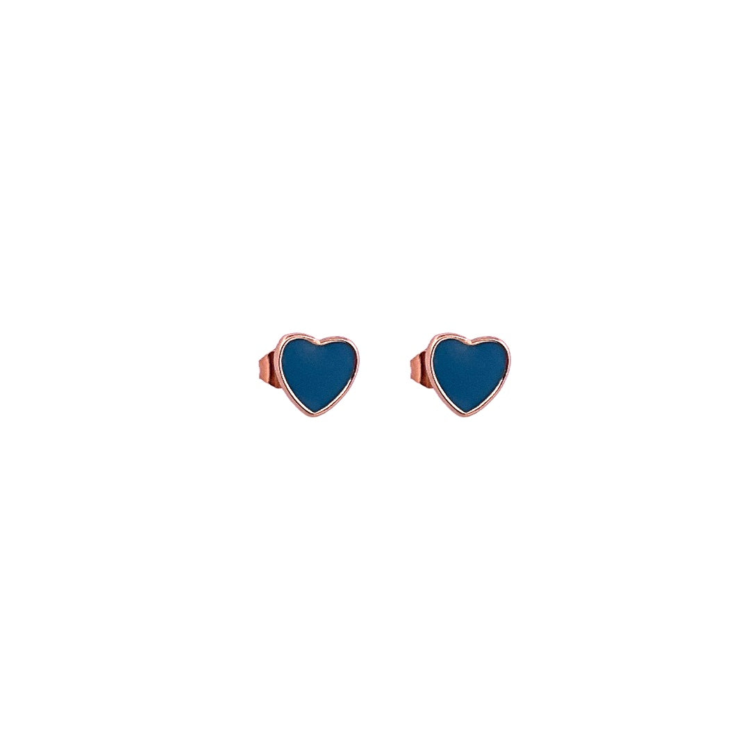 Enamel Hearts Earring