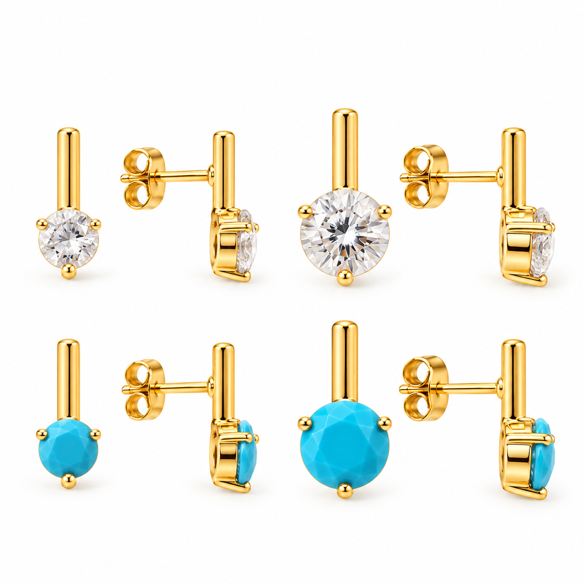 Luxe Crystal Round Earrings