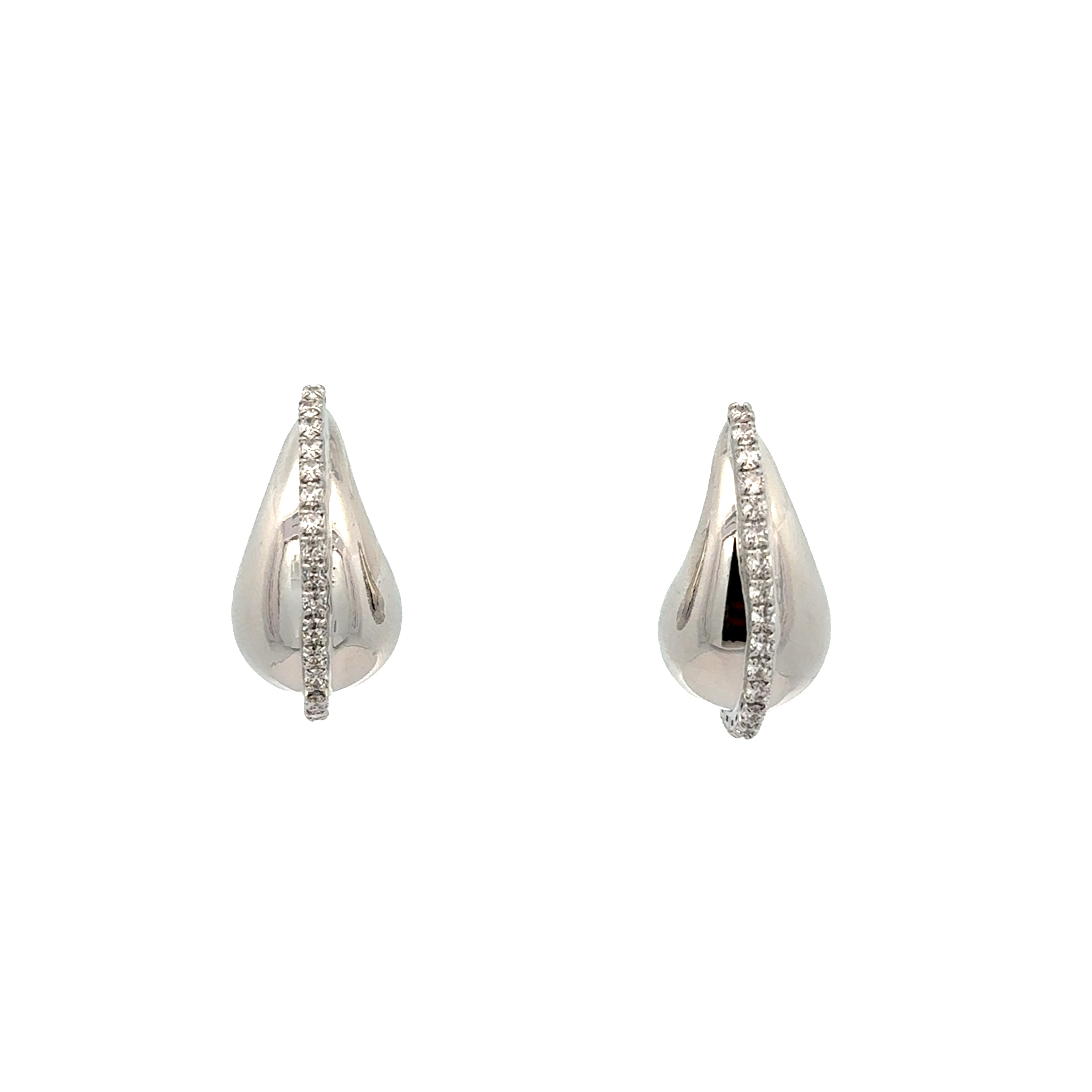 Diamond Line Tear Drops Earrings
