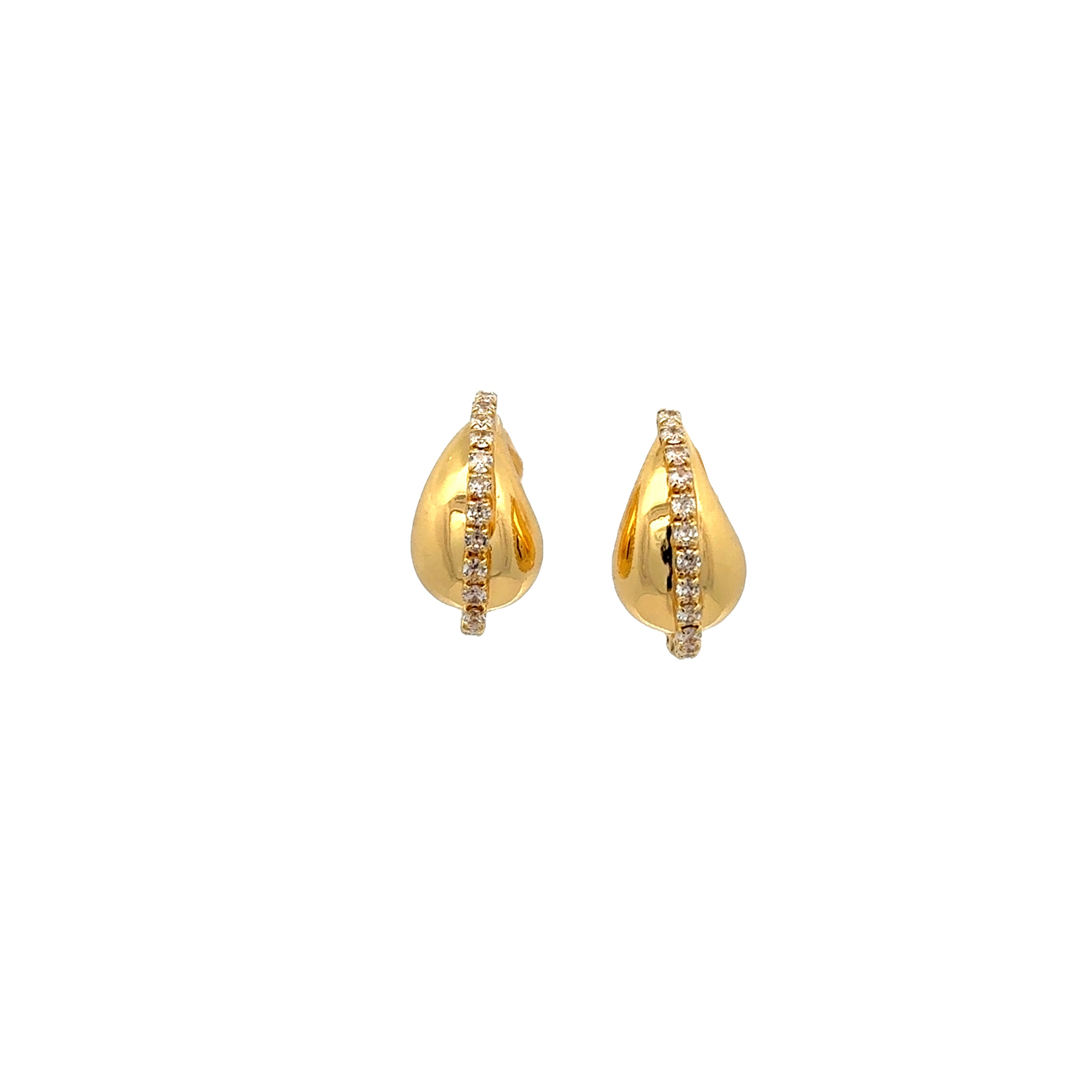 Diamond Line Tear Drops Earrings