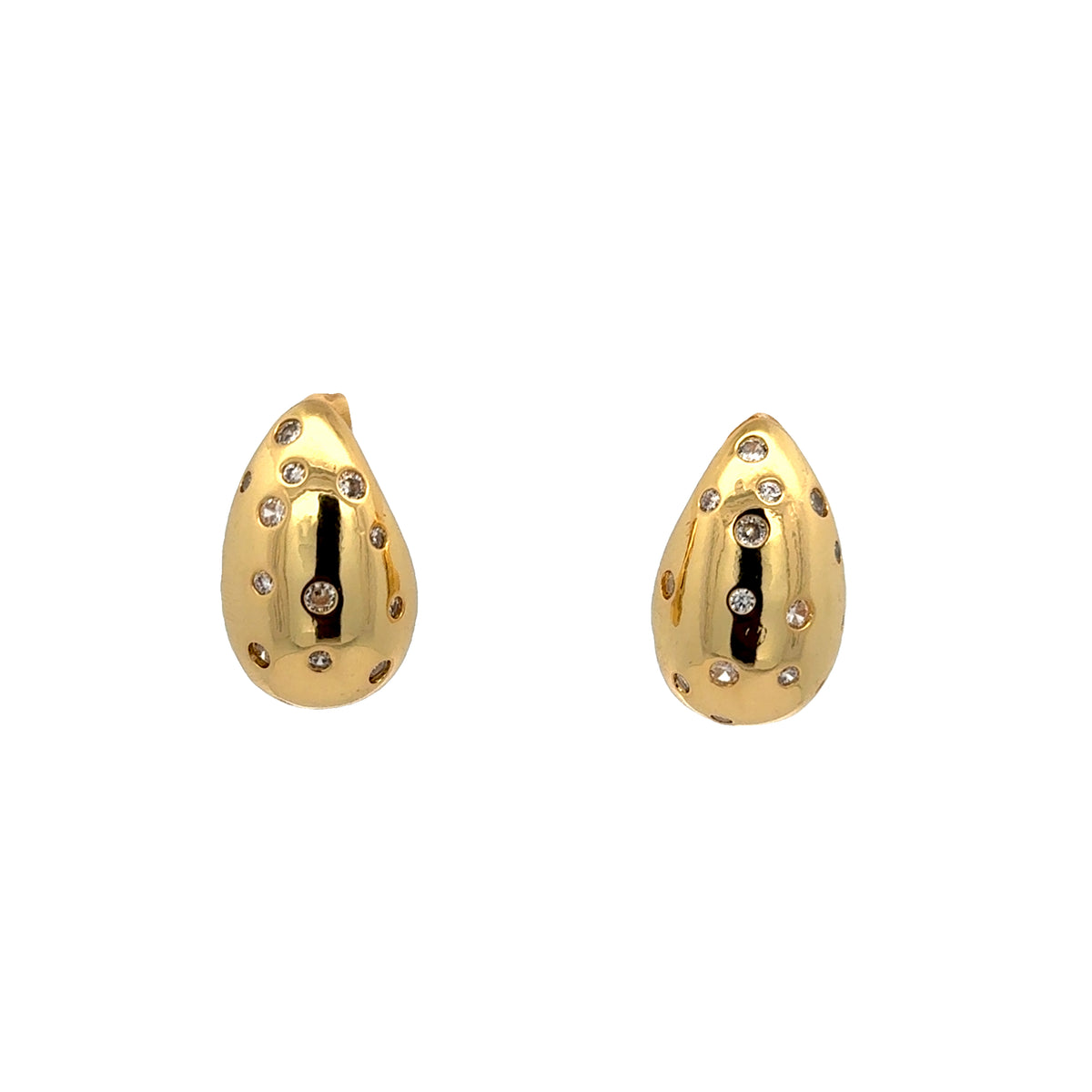 Crater Tear Drops Earrings