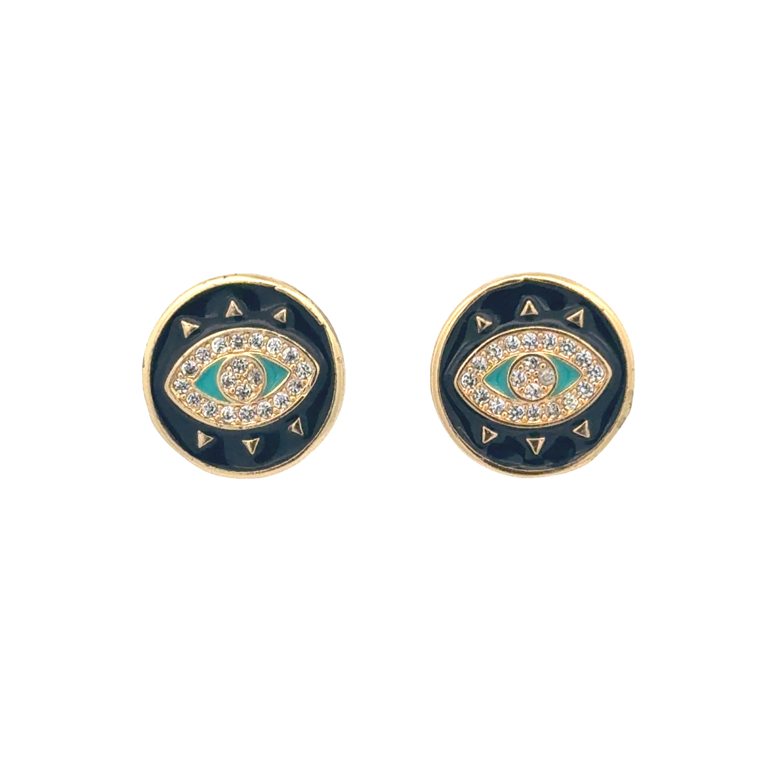 Round Evil eye Earrings