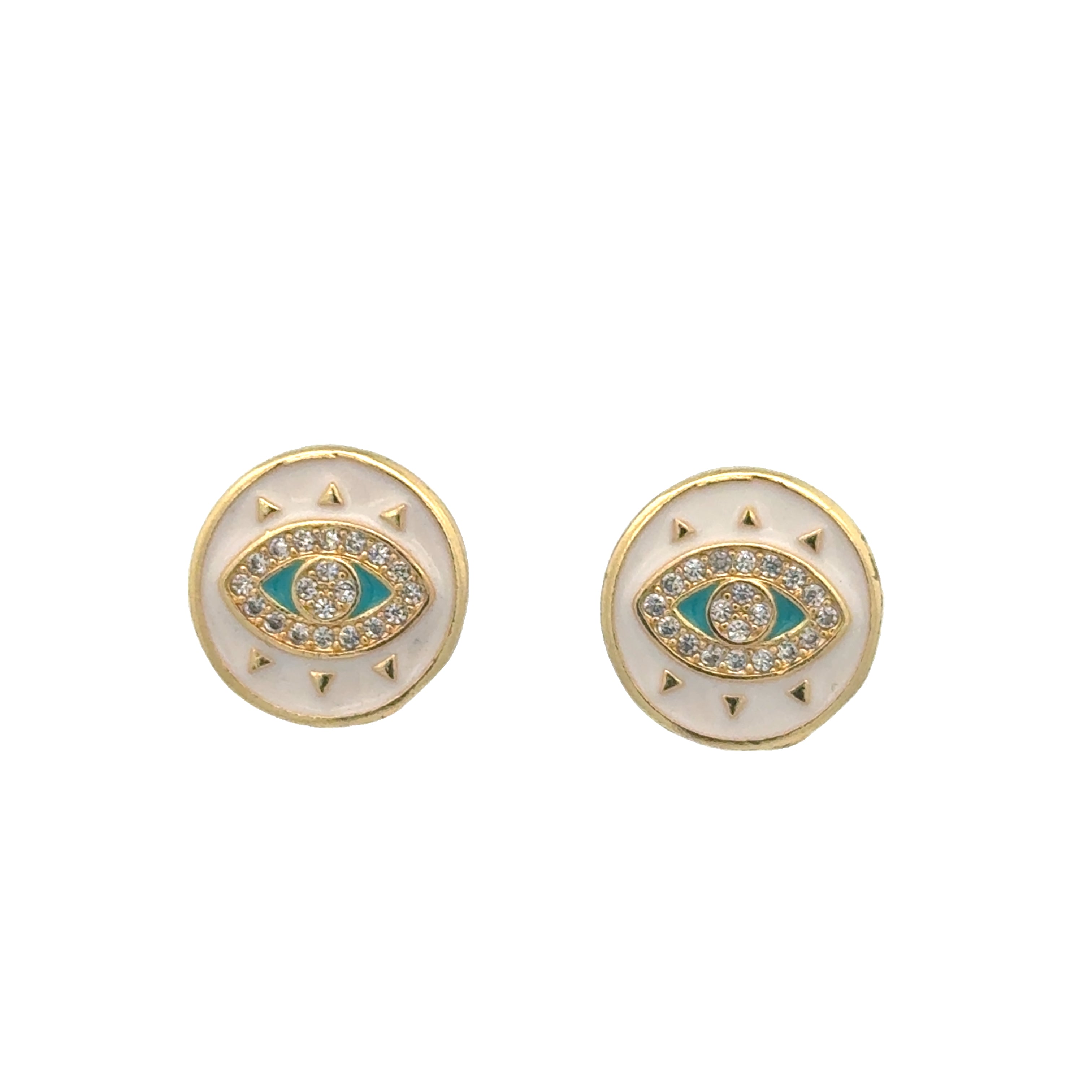 Round Evil eye Earrings