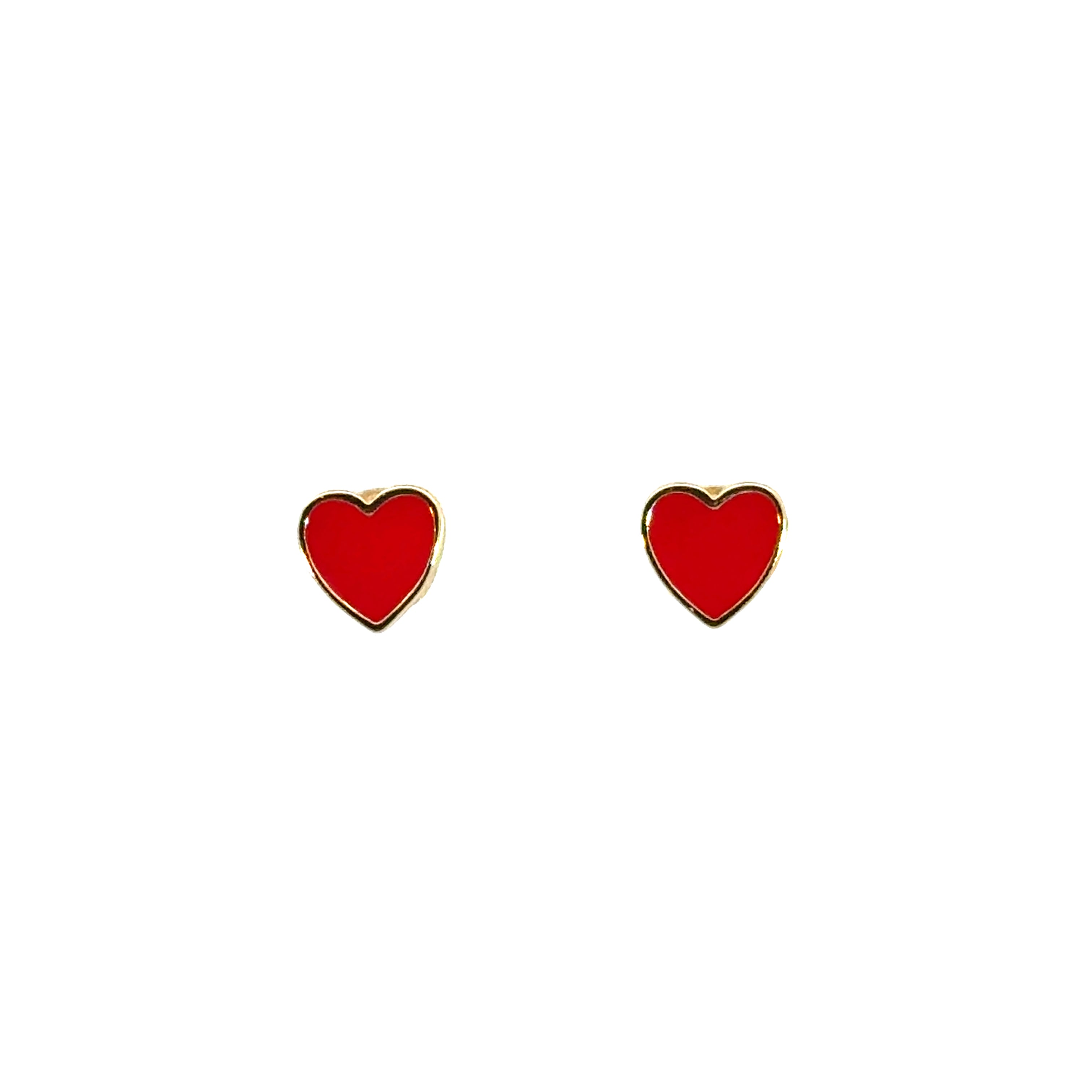 Enamel Hearts Earring