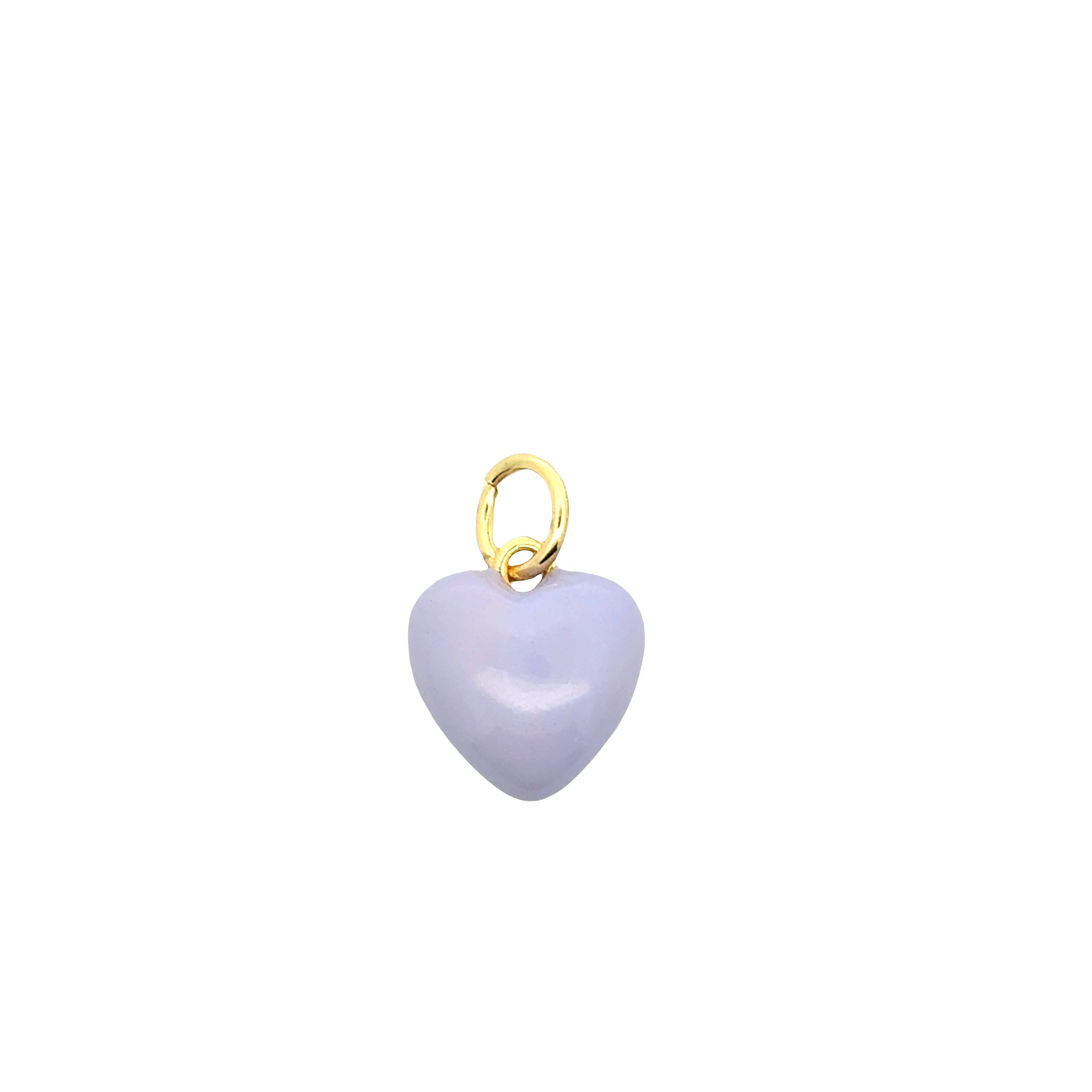 Puffed Enamel Heart Charm
