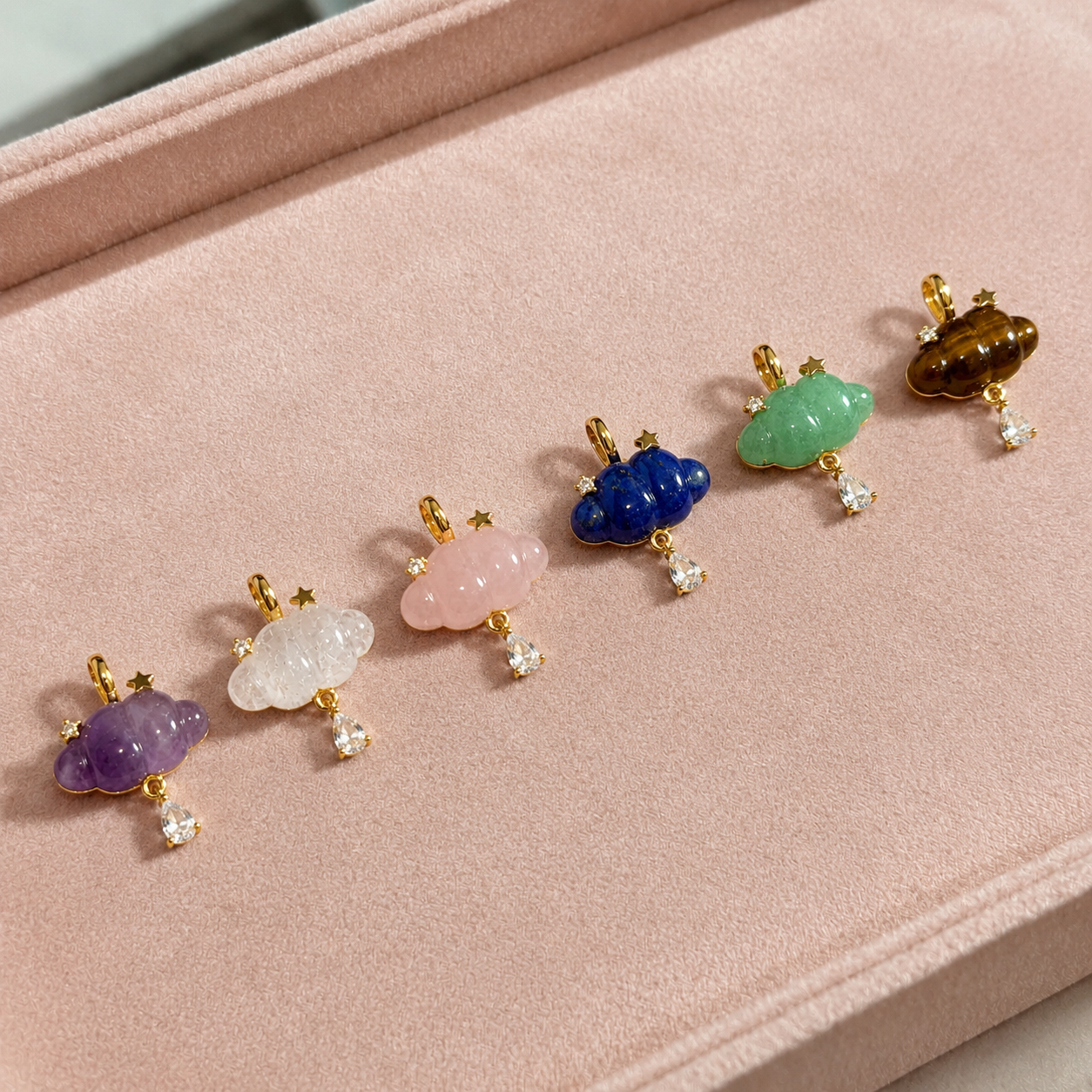 Cloud Gemstone Charm