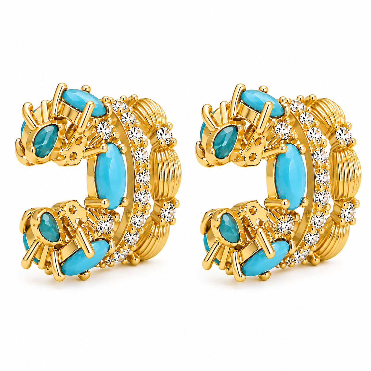 Regal Mosaic Ear Cuff
