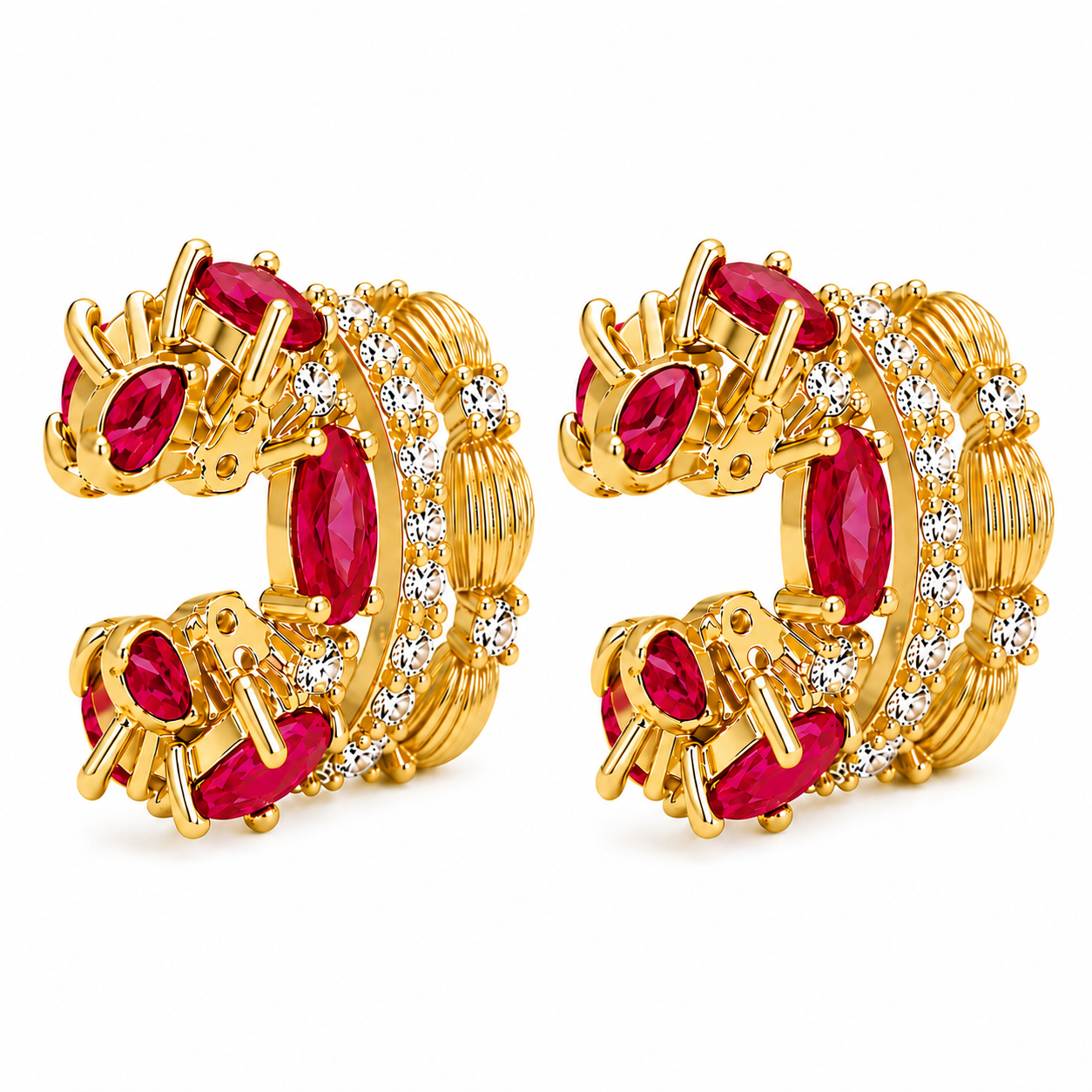 Regal Mosaic Ear Cuff