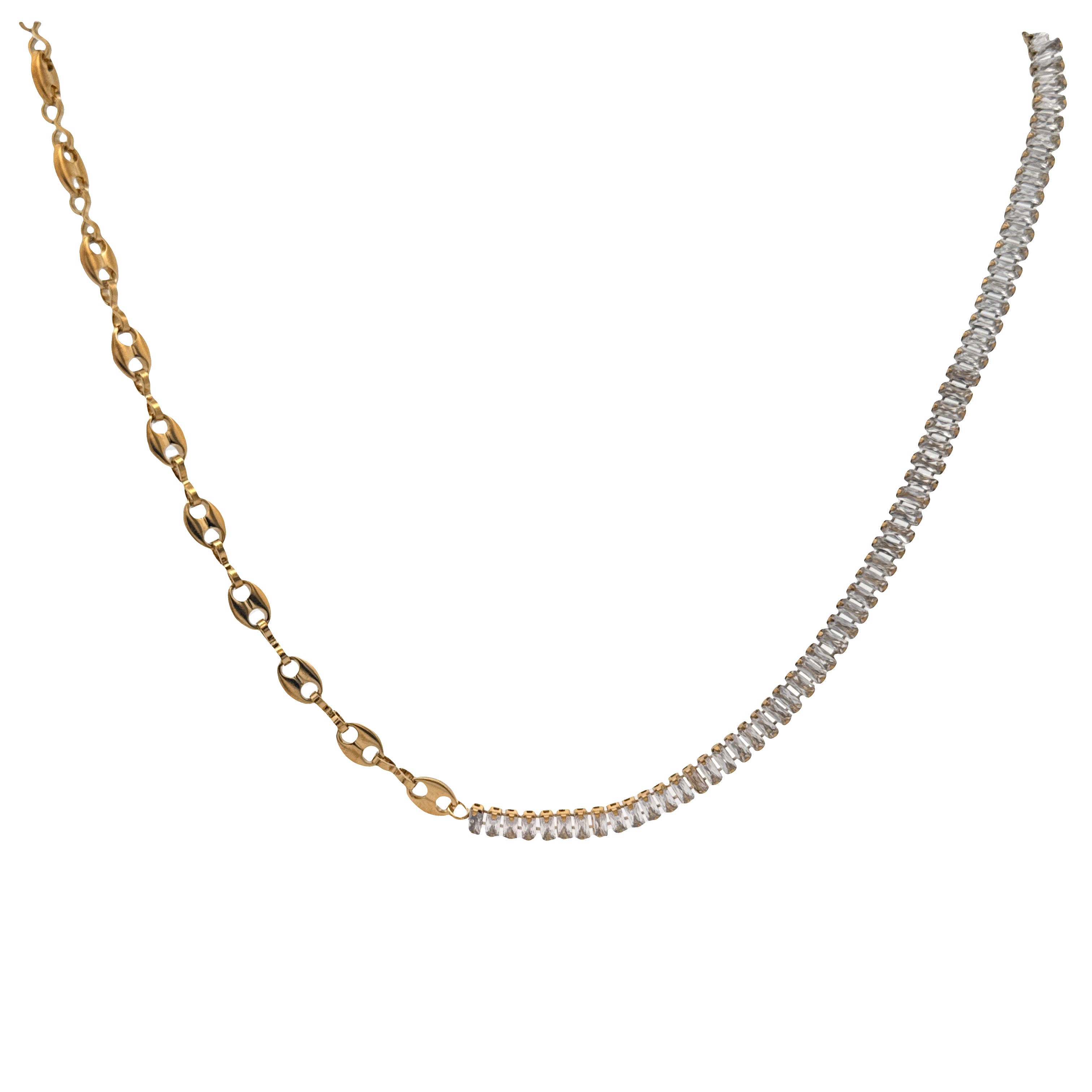 Tennis Anchor Necklace and Bracelet