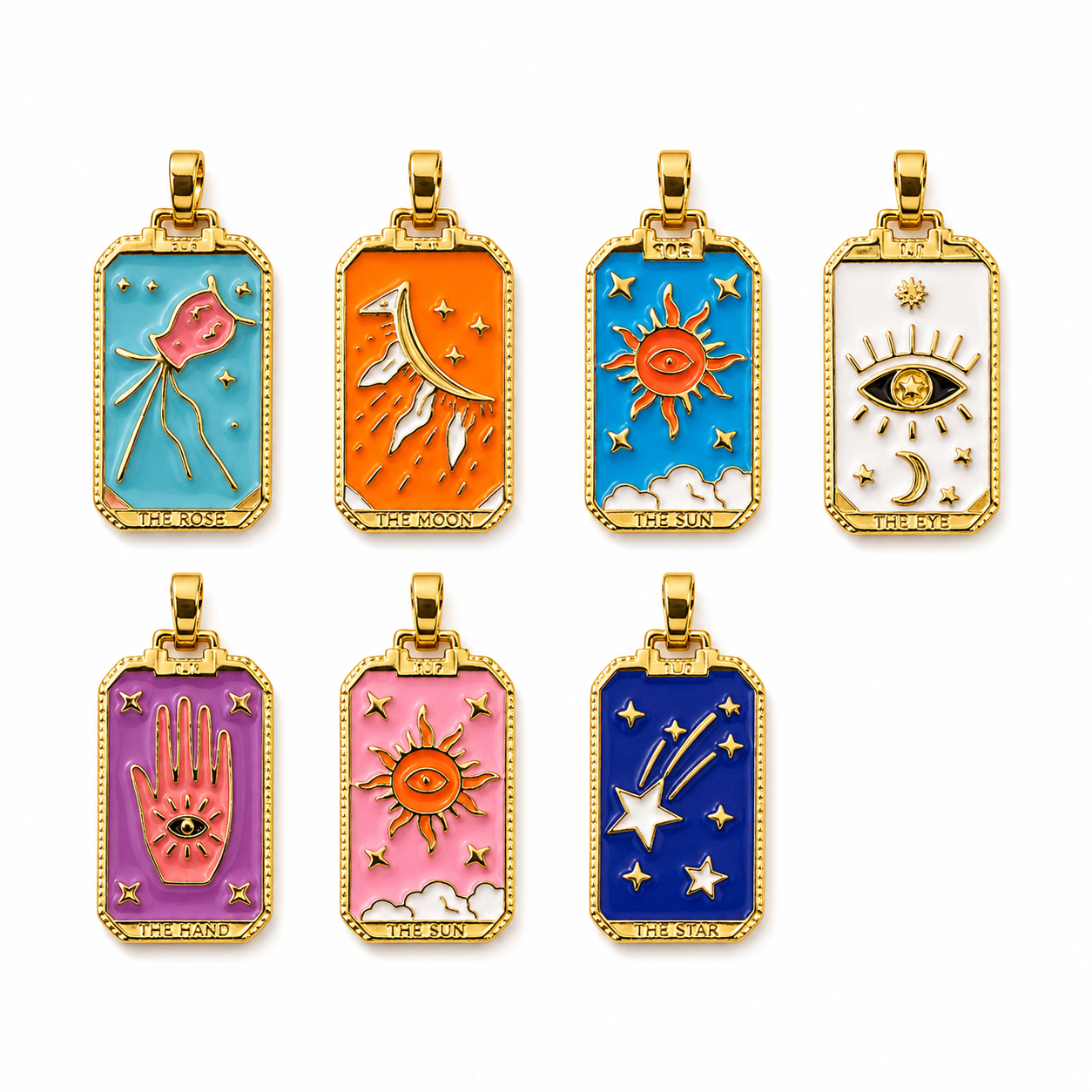 Tarot Enamel Charm