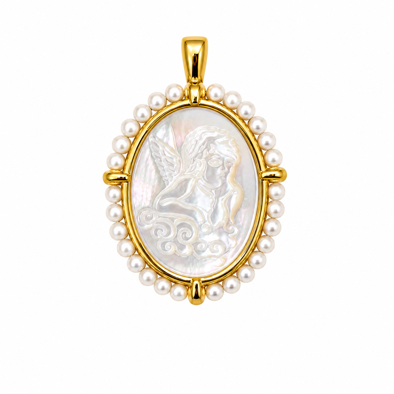 Pearl Frame Virgen Charms