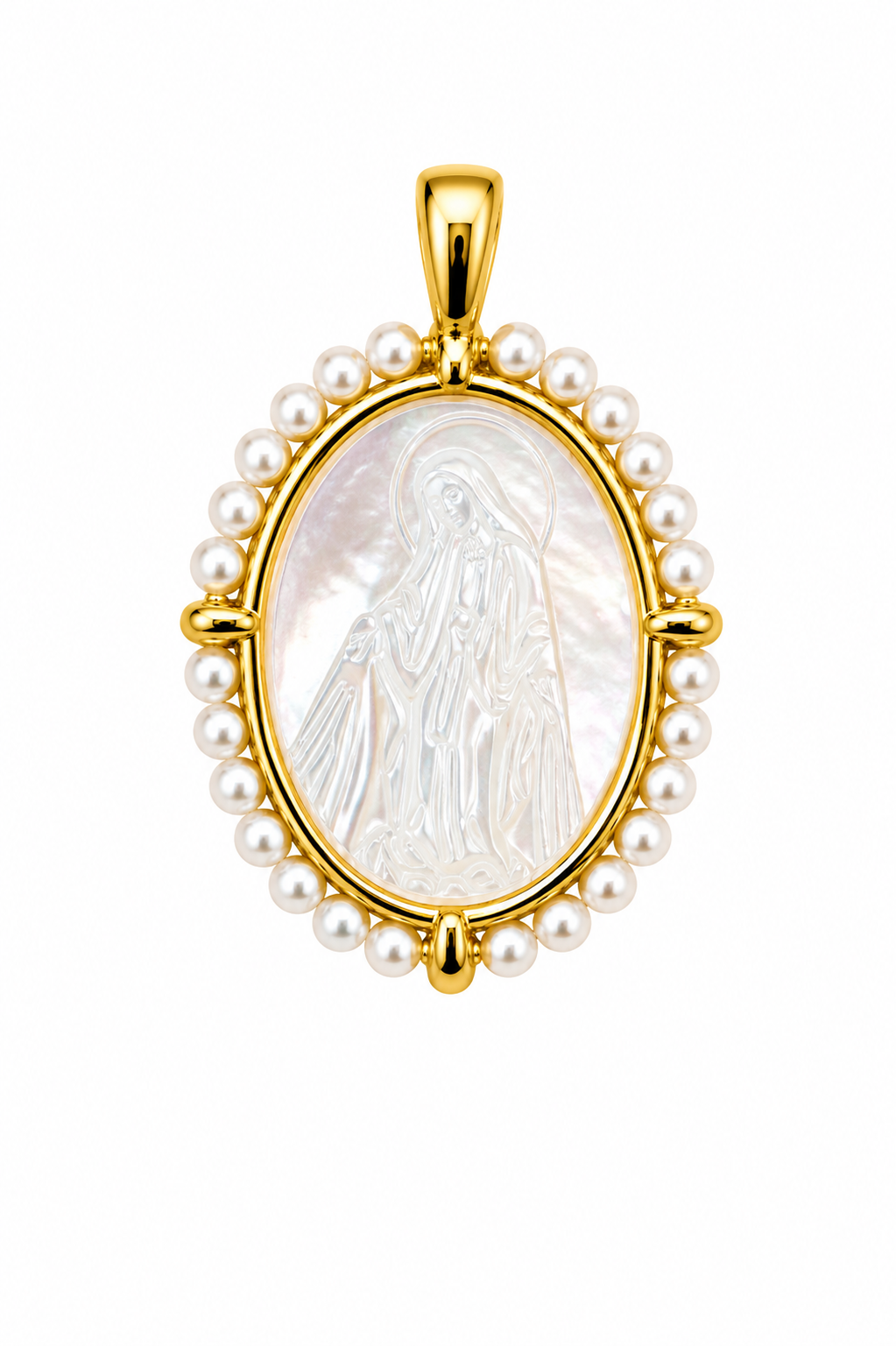 Pearl Frame Virgen Charms