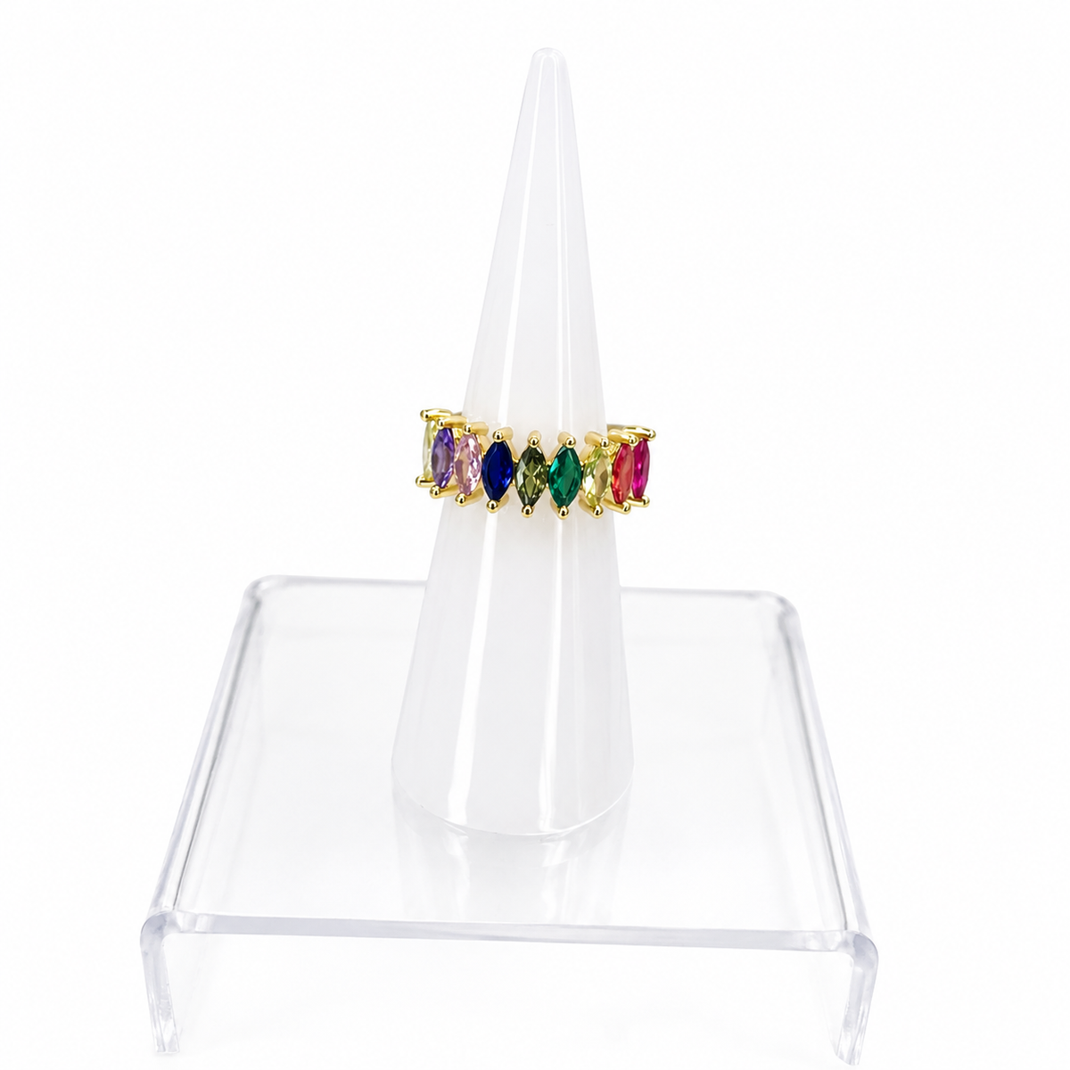 Full Color Crystals Rings
