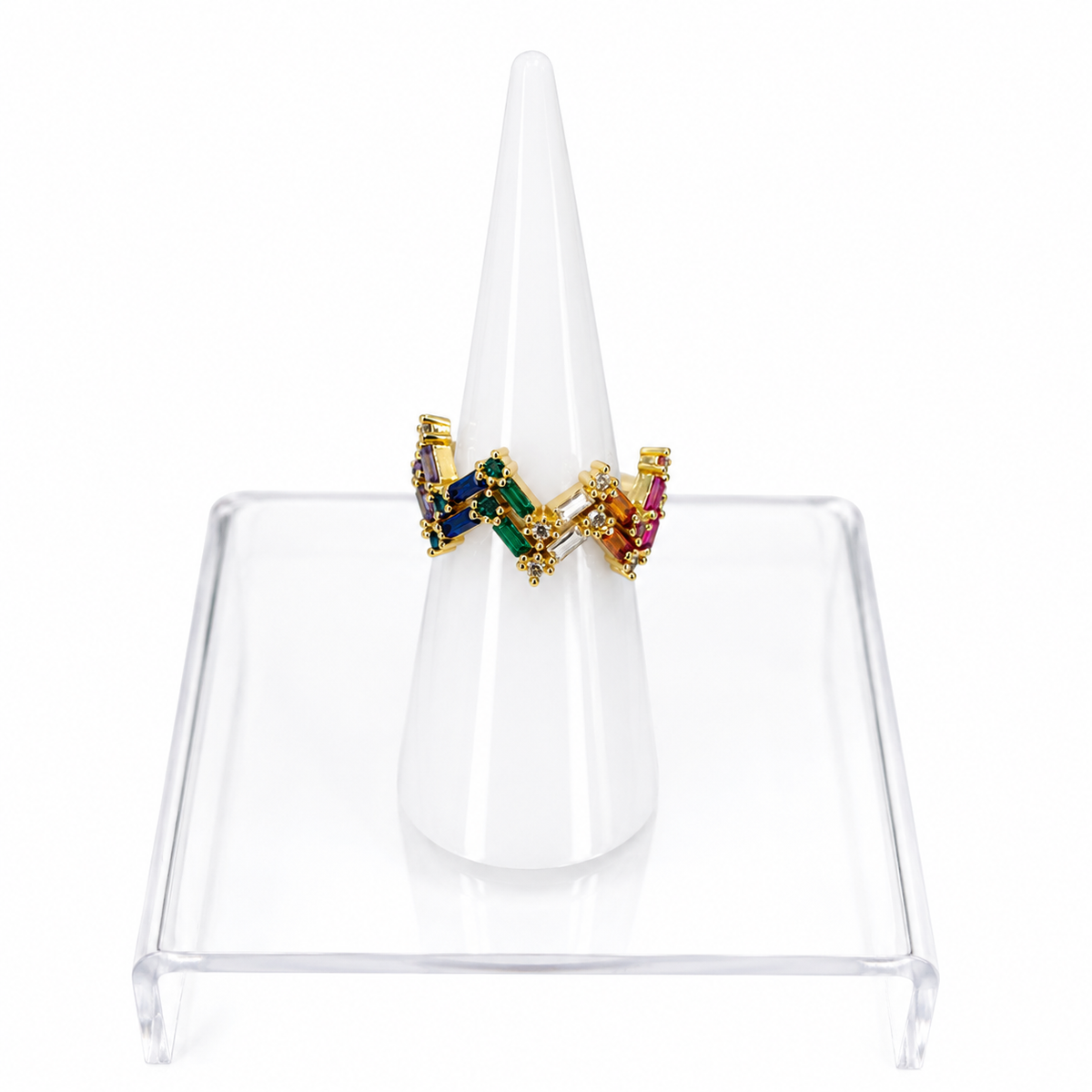 Full Color Crystals Rings