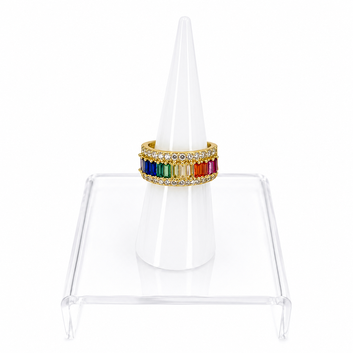 Full Color Crystals Rings