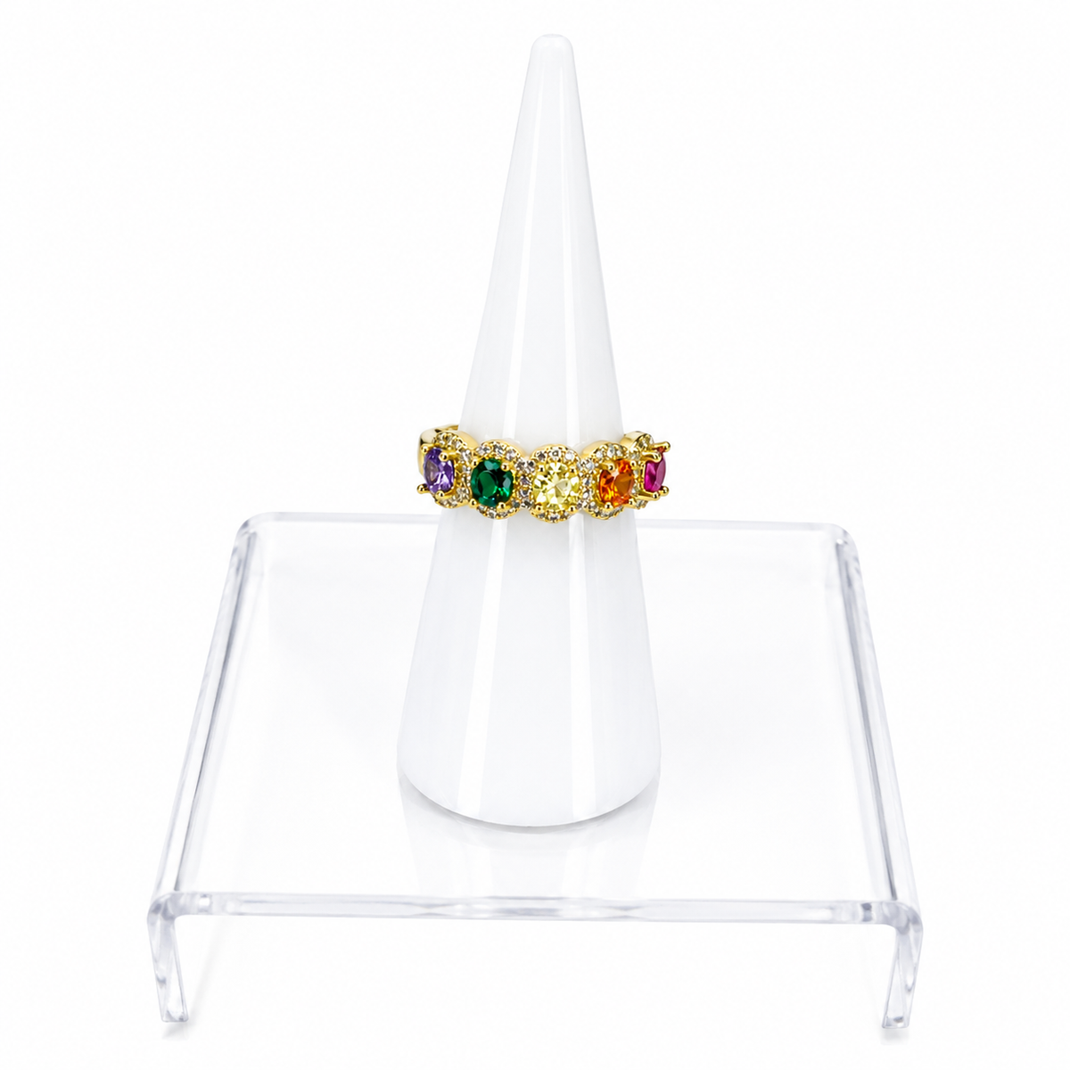 Full Color Crystals Rings
