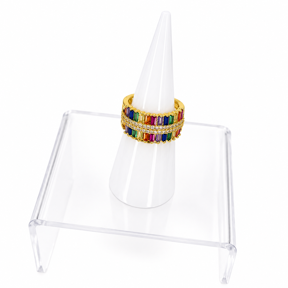 Full Color Crystals Rings