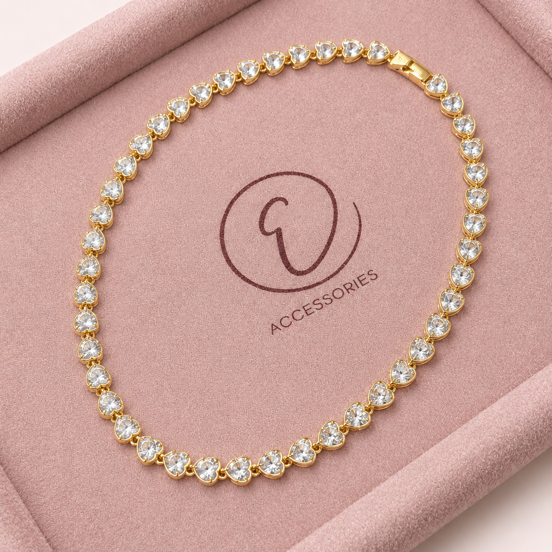 Heartline Tennis Necklace