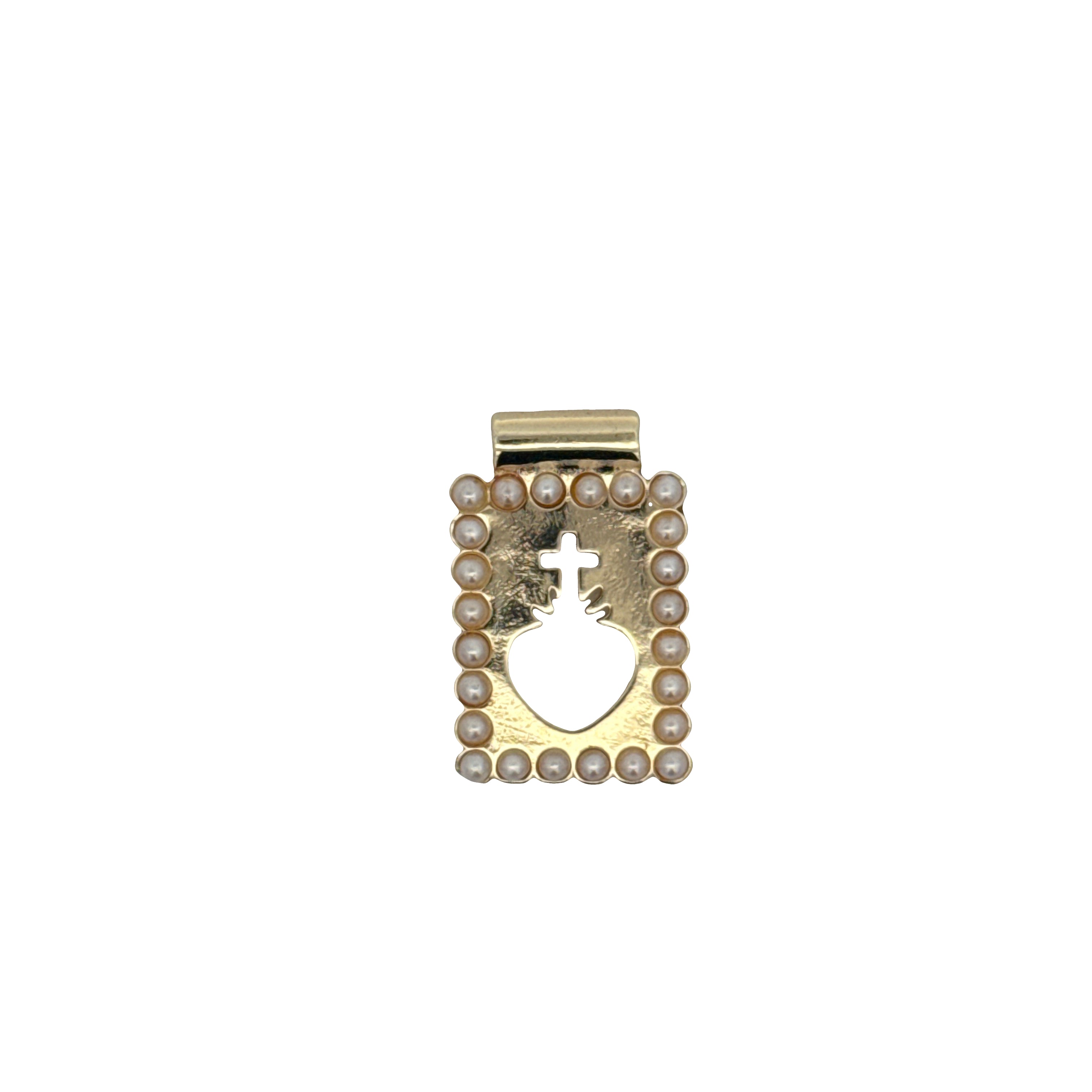 Escapulario Pearl Frame Charms