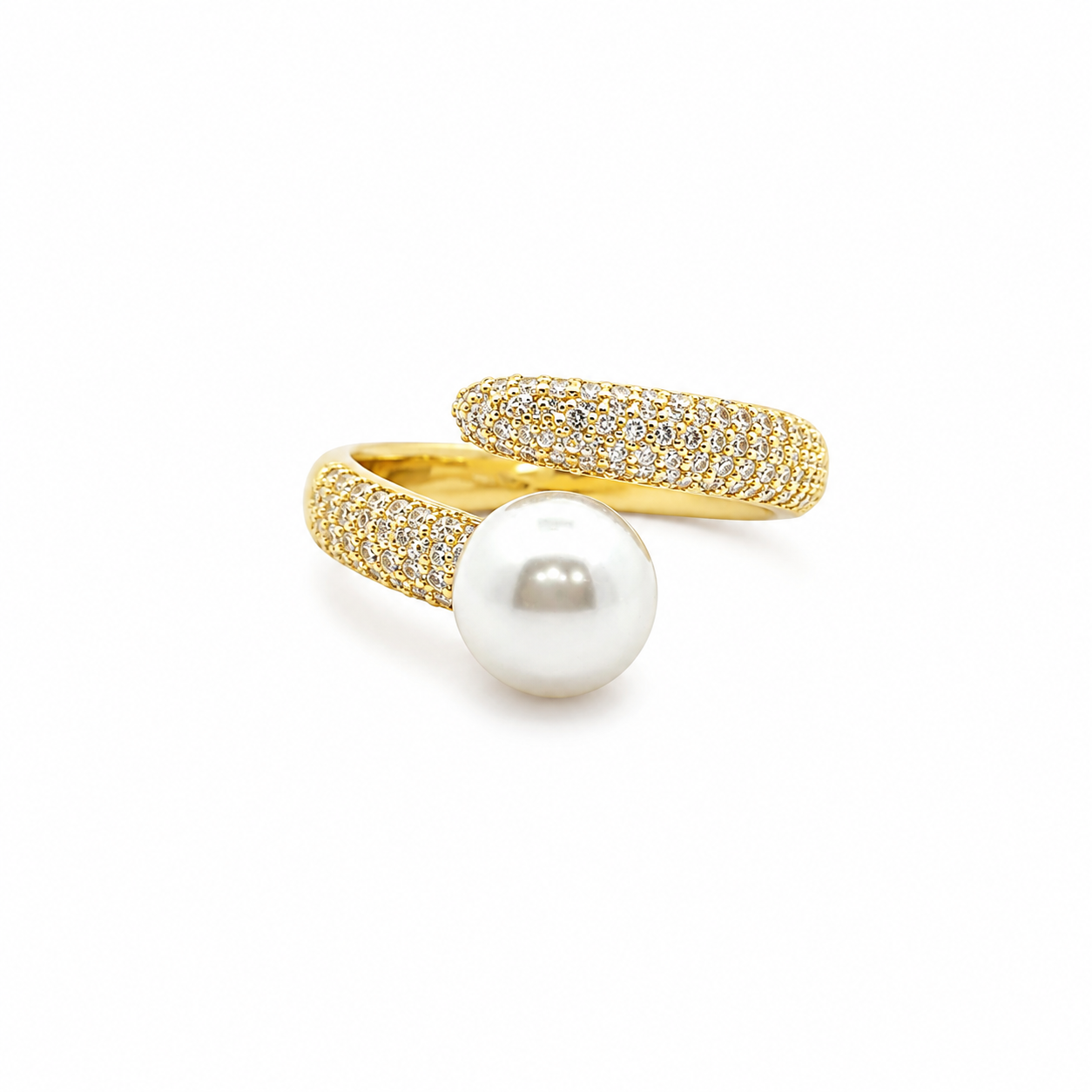 Point Pearls Full Zirconium Ring