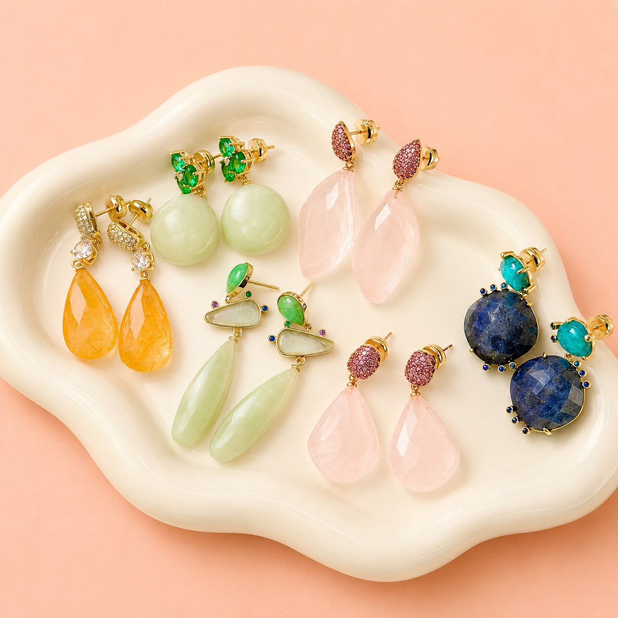 Gem Stone Luxe Earrings