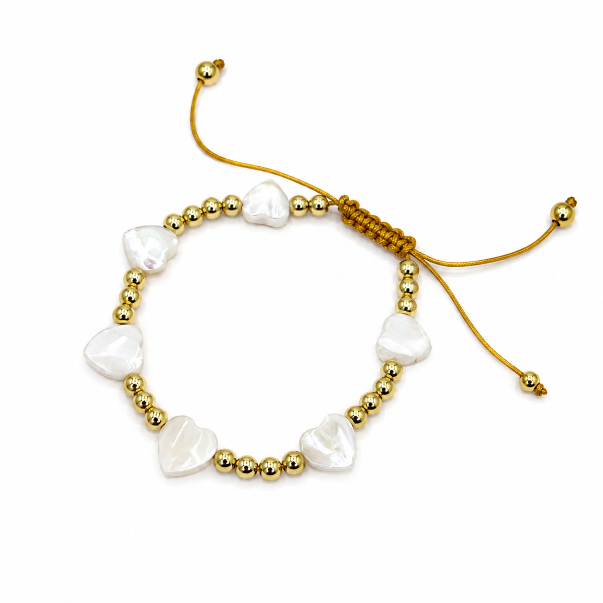 Nacar Hearts and Stars Bracelet