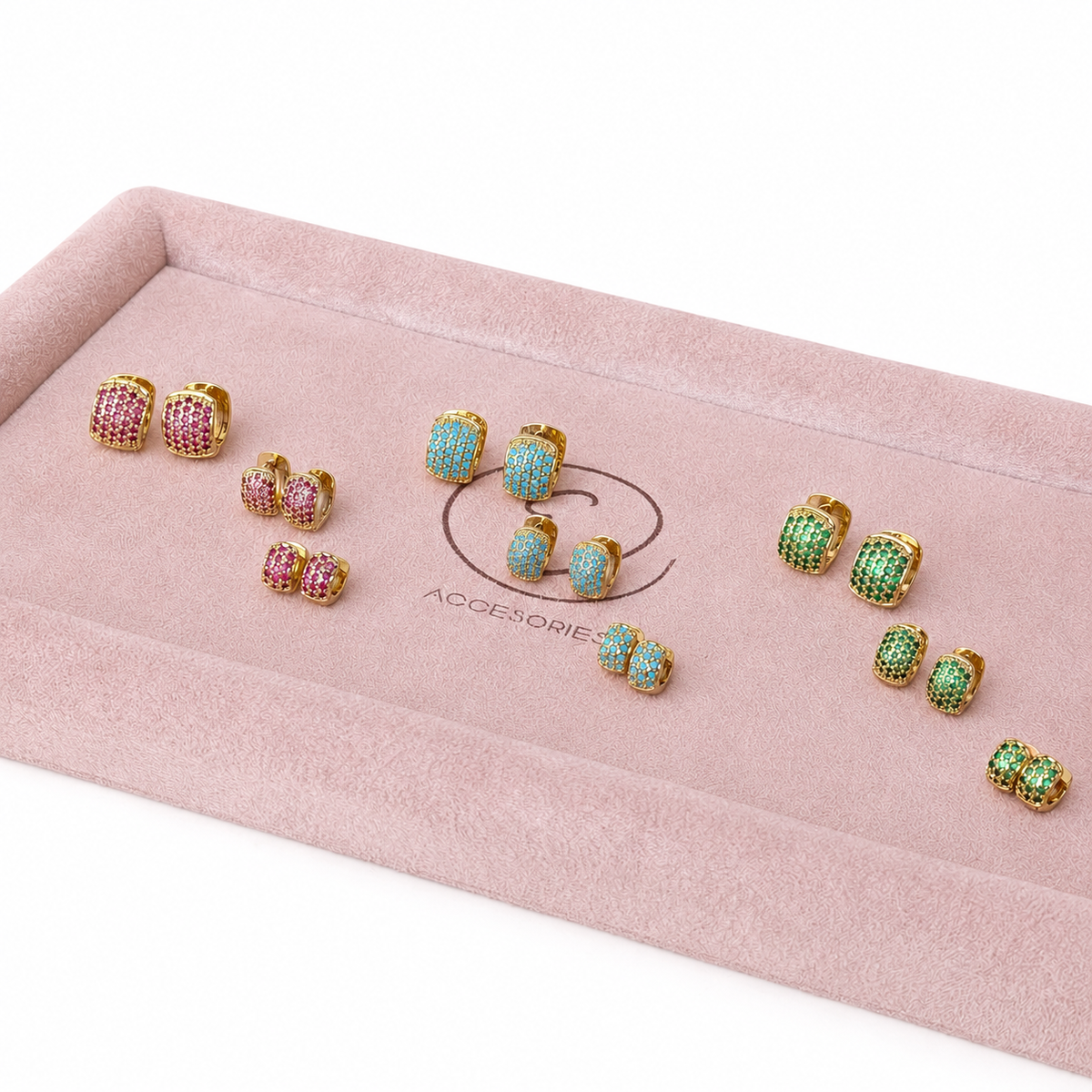 Thick Basic Color Full Zirconium Hoops