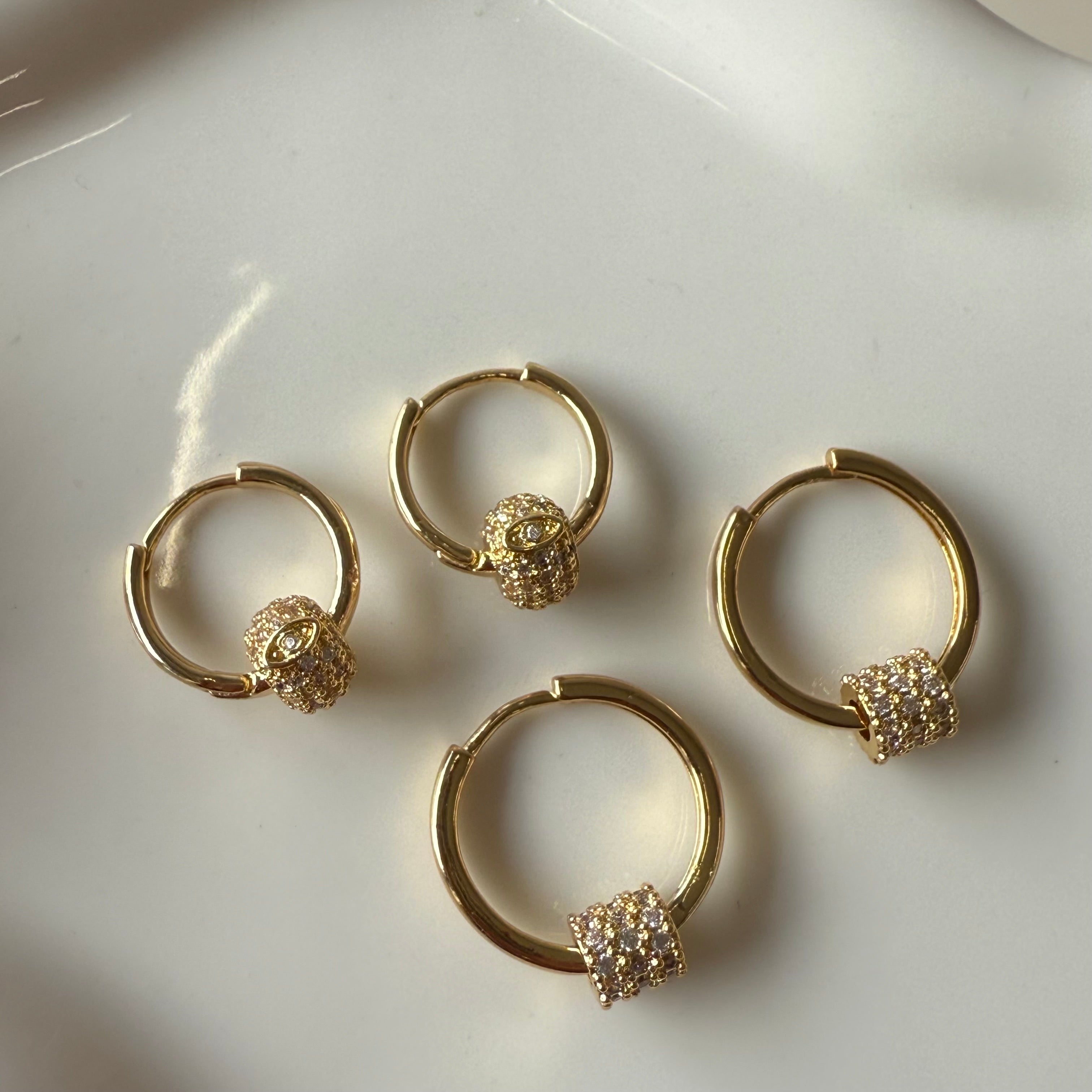 Tennis Crystal Hoops