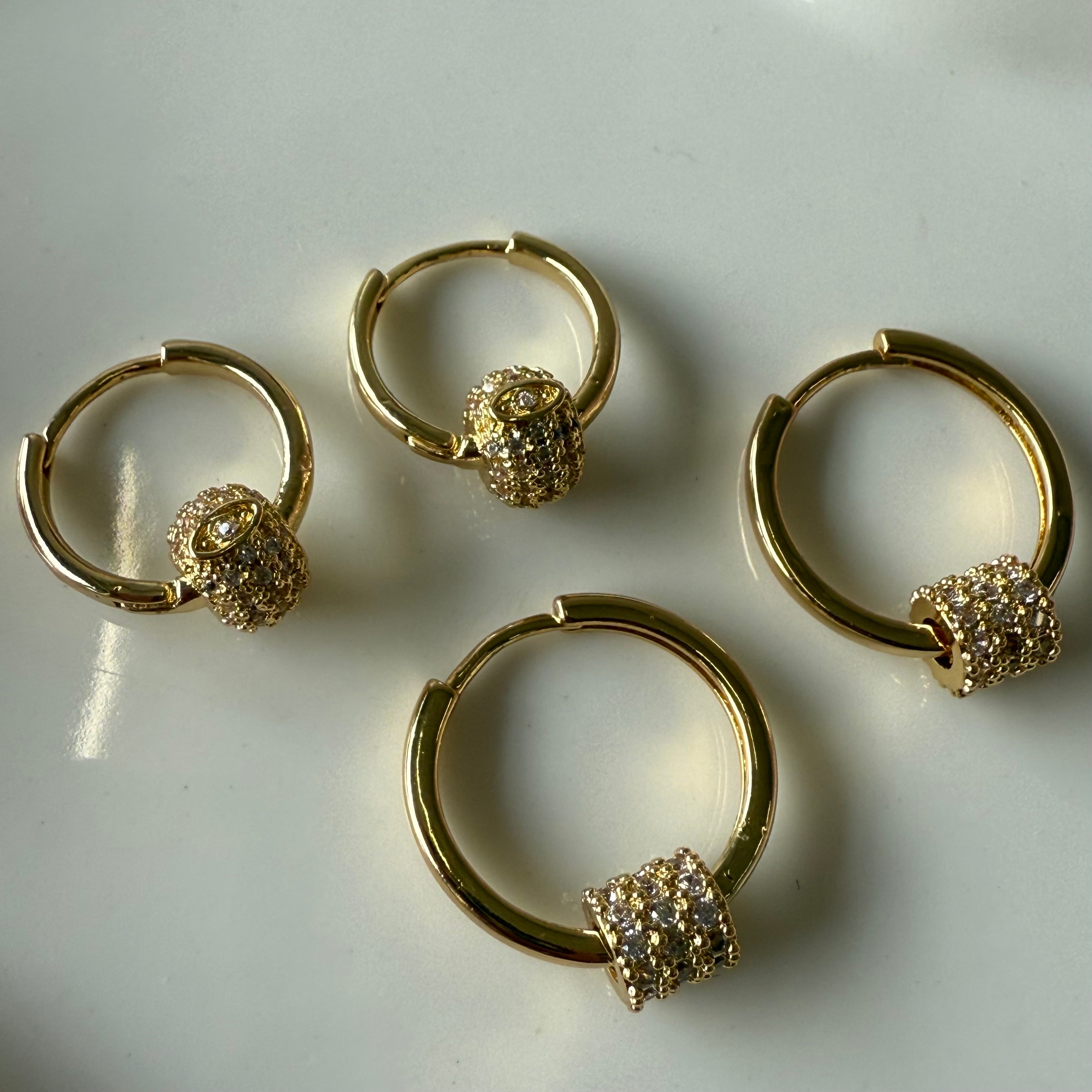 Tennis Crystal Hoops