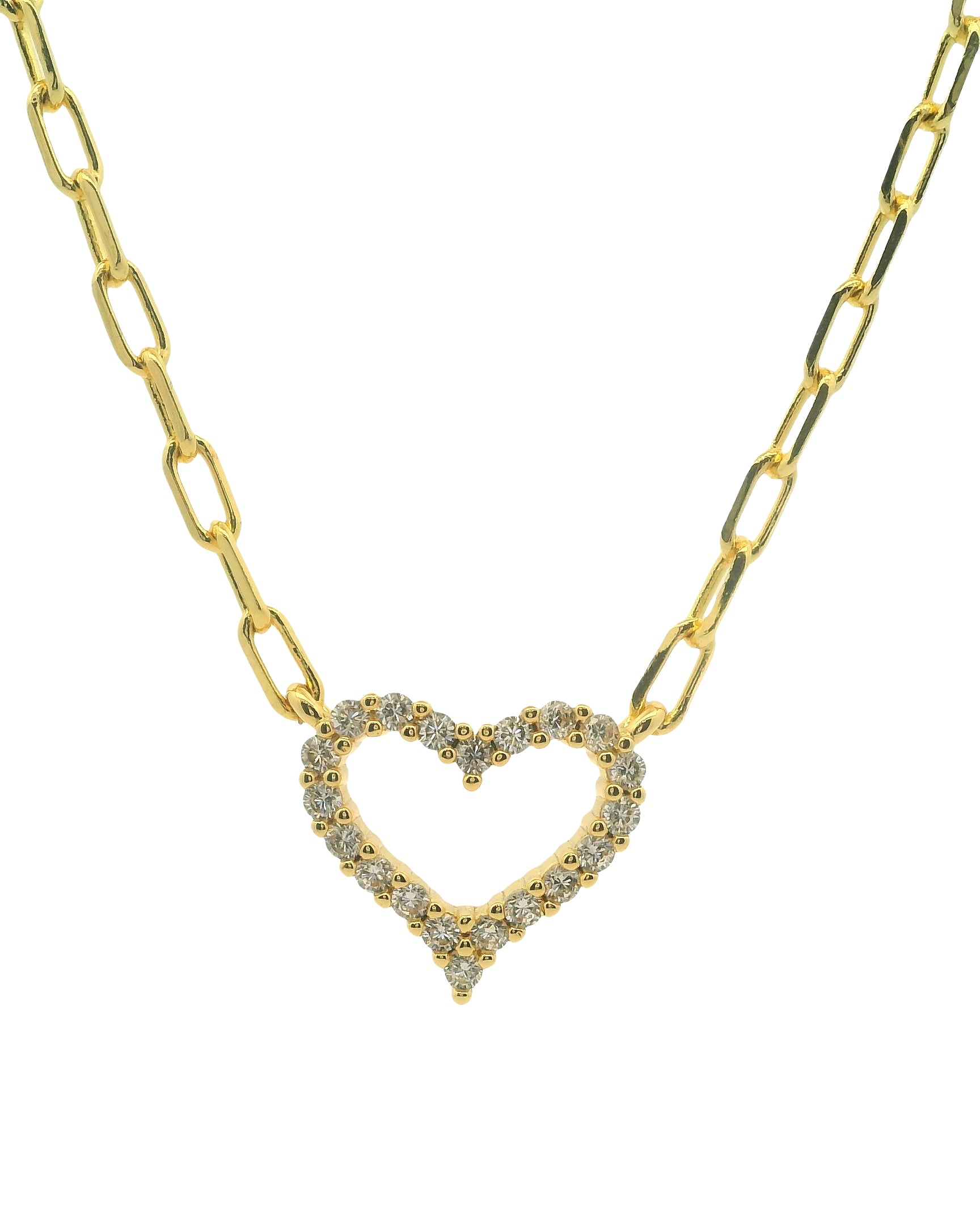 Crystal Open Heart Necklace
