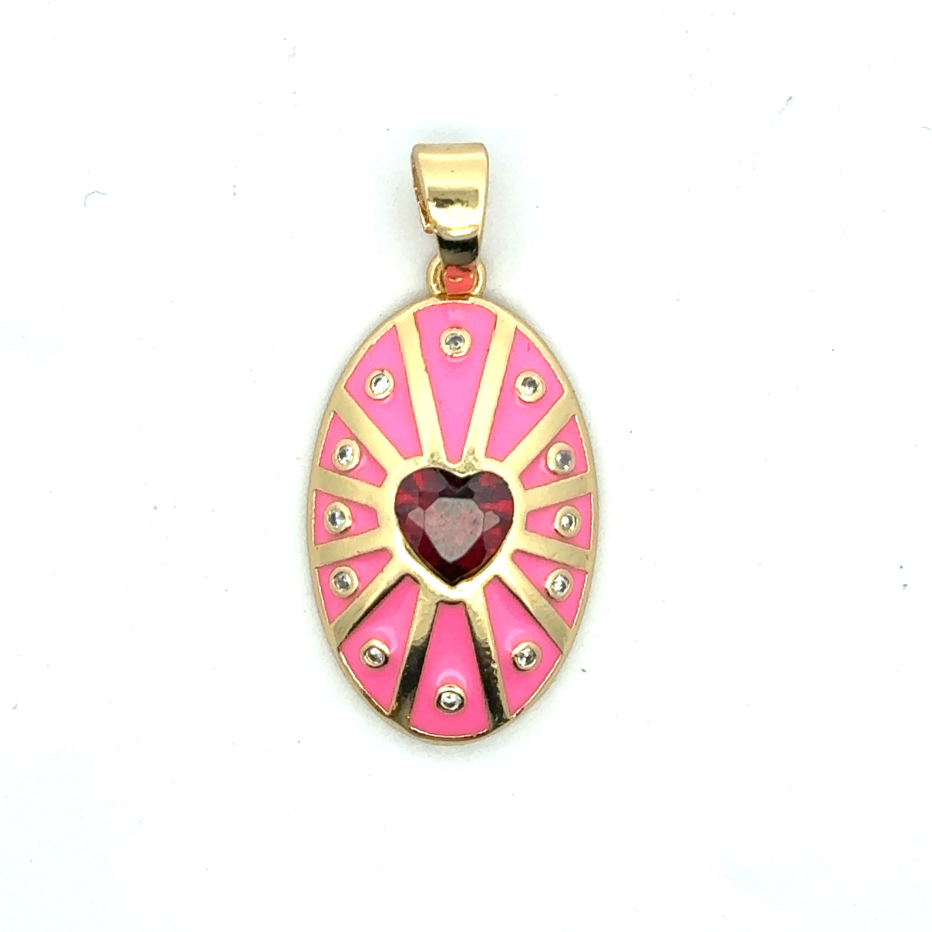 Oval Heart Fancy Charm