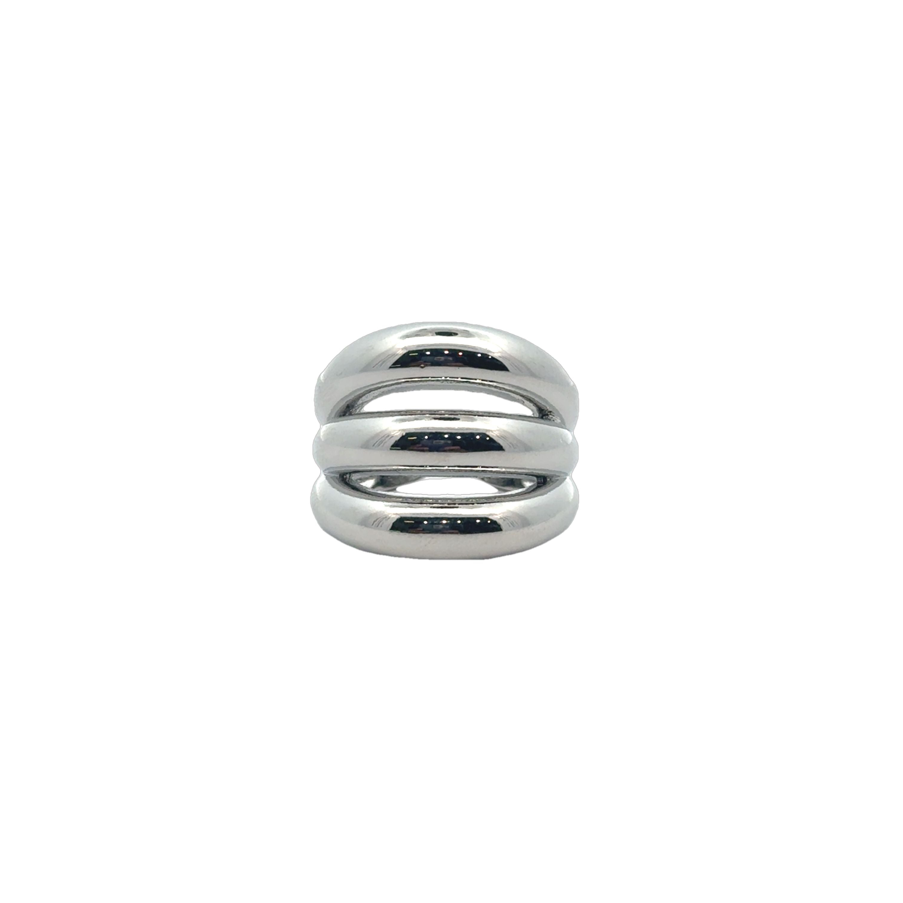 Triple Chunky Lines Ring