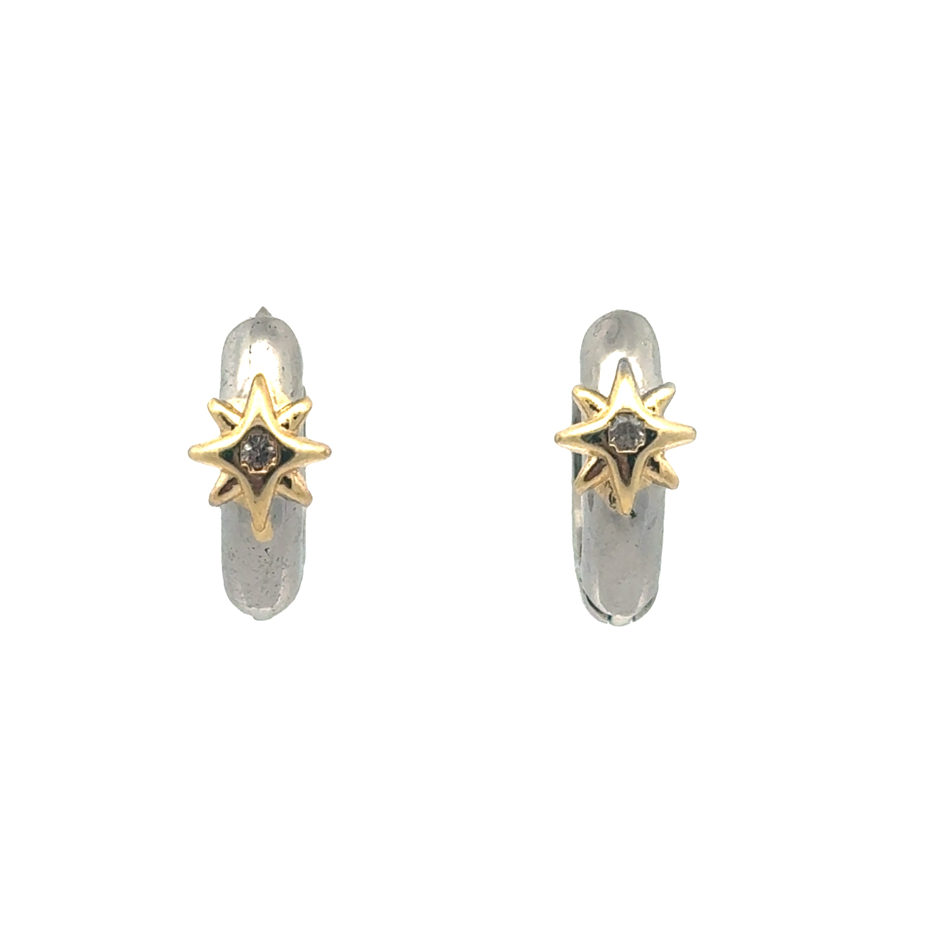 Two Tone Mini Hoops