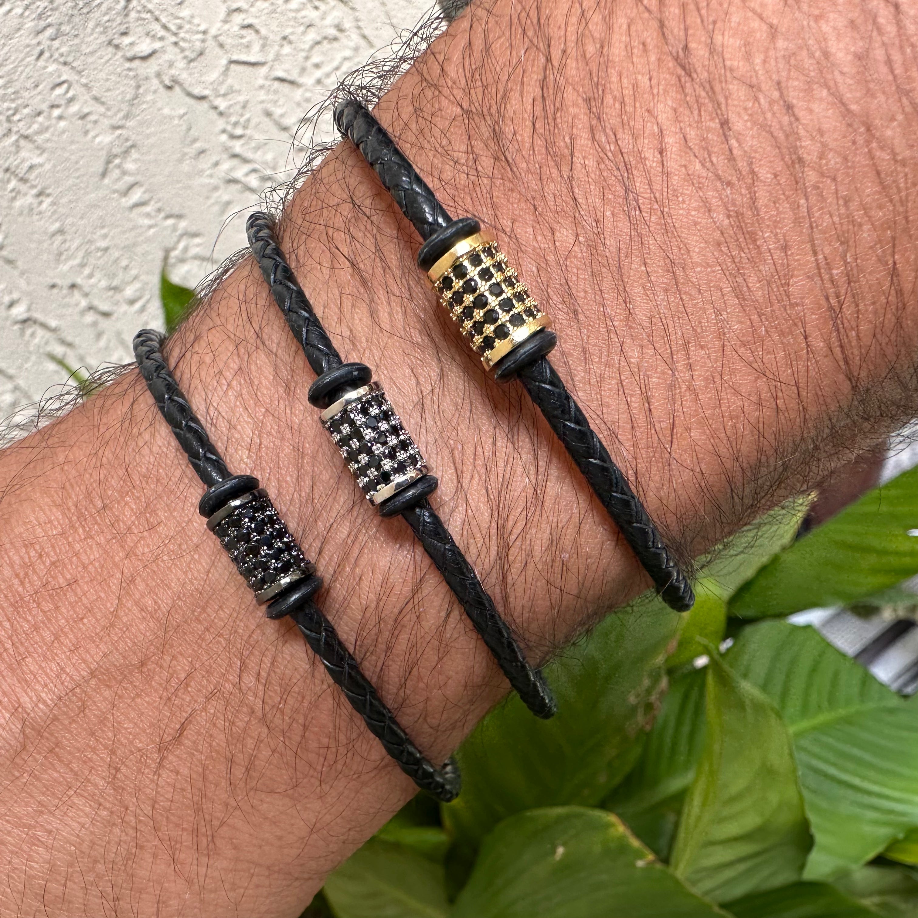 Crystal Leather Bracelet