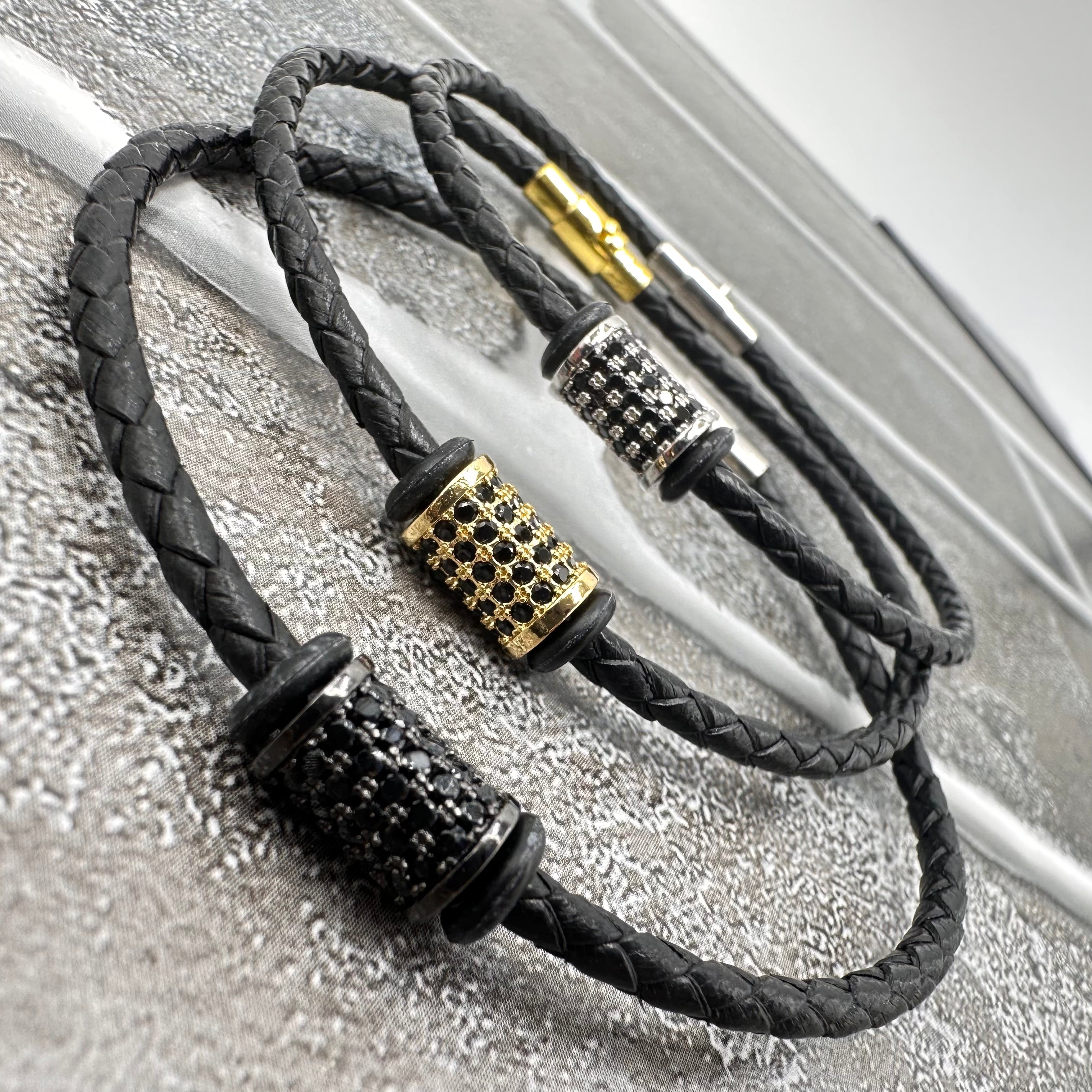 Crystal Leather Bracelet
