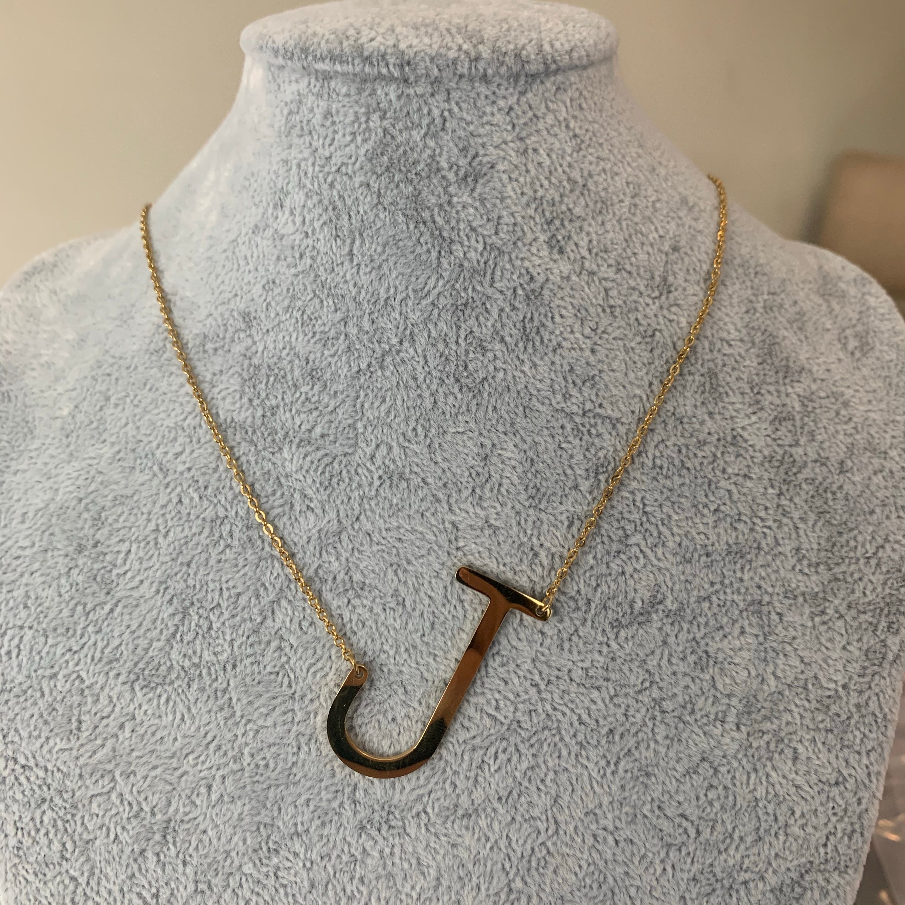 Big Initial Letter Necklace