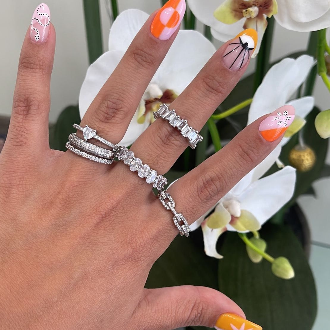 Diamond Glow Ring Stack