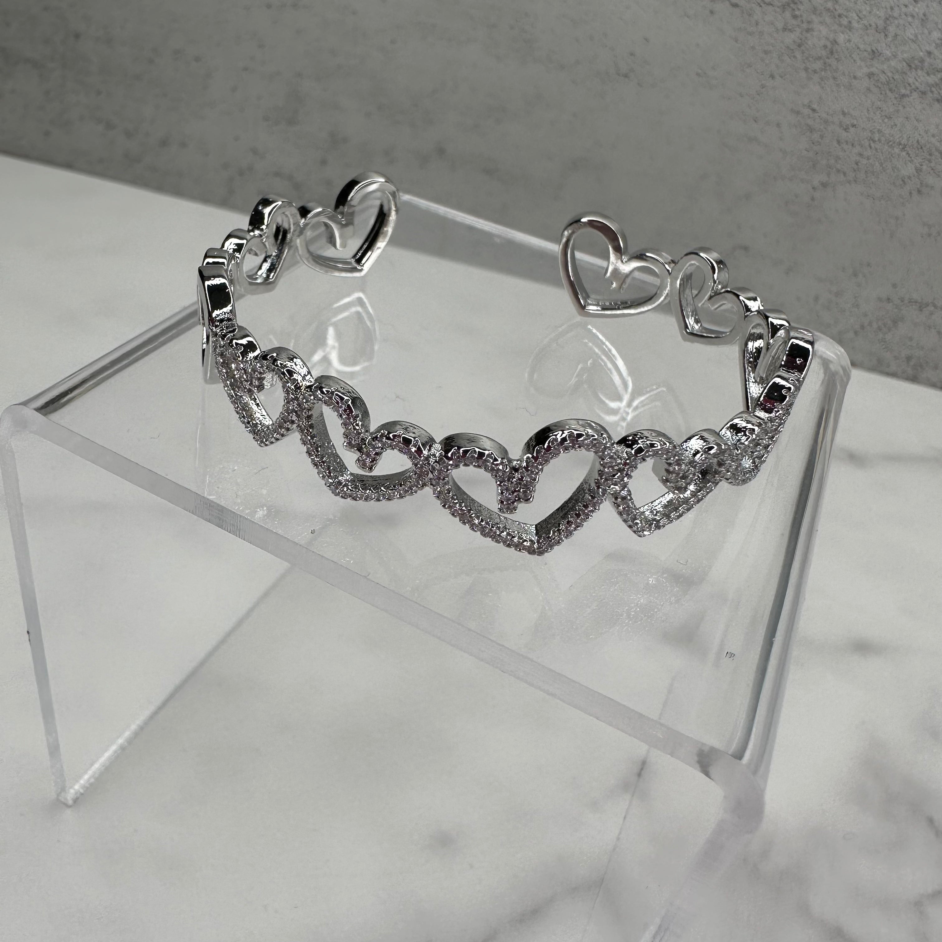 Open Heart Crystal Bracelet