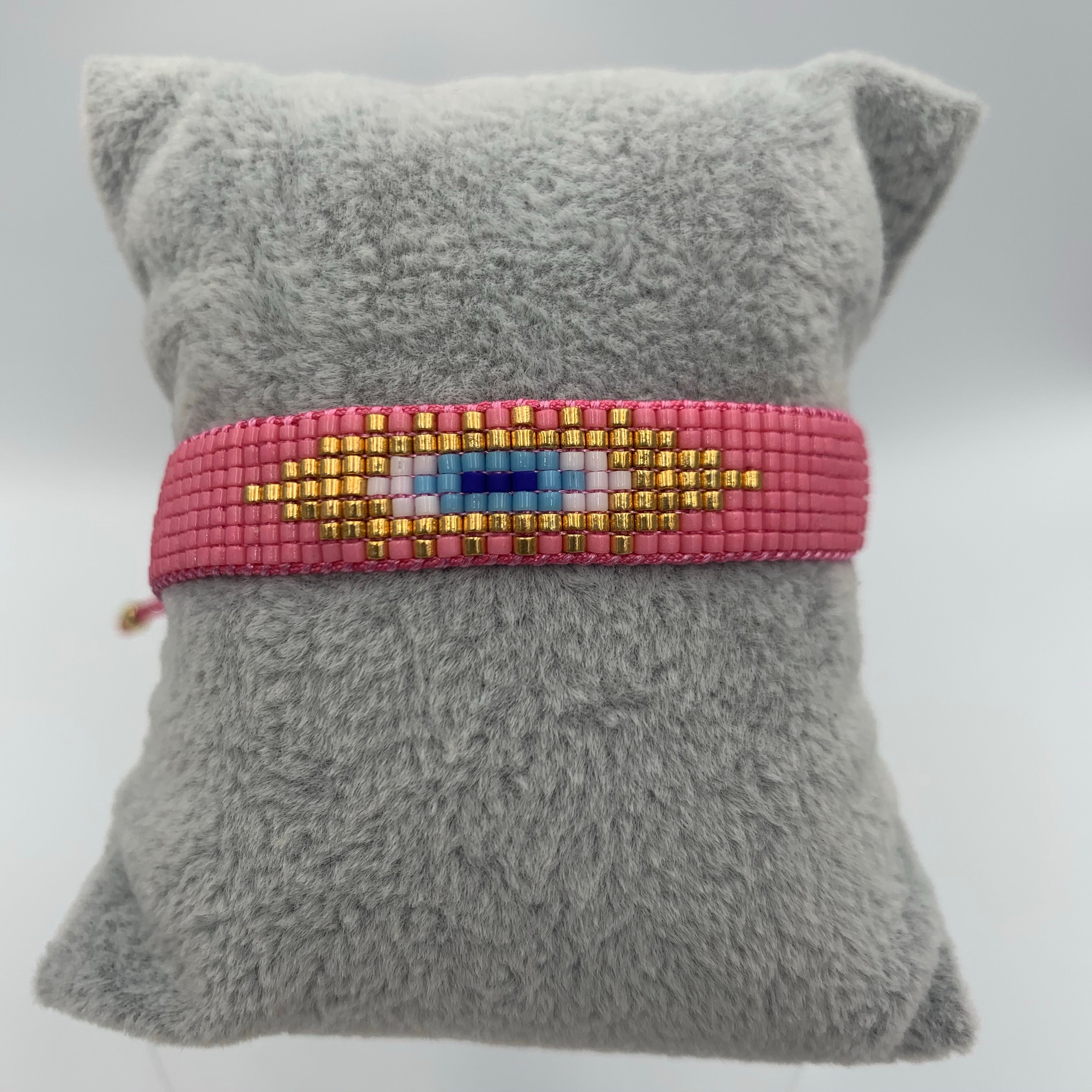 Thin Evil Eye Beaded Bracelet