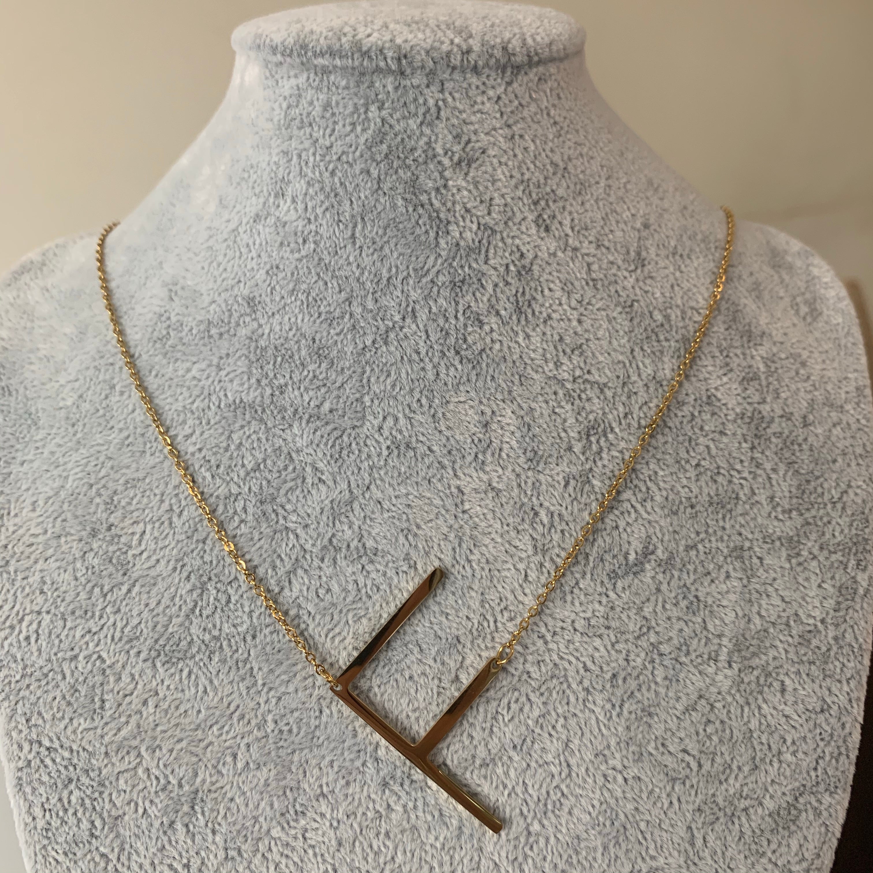 Big Initial Letter Necklace