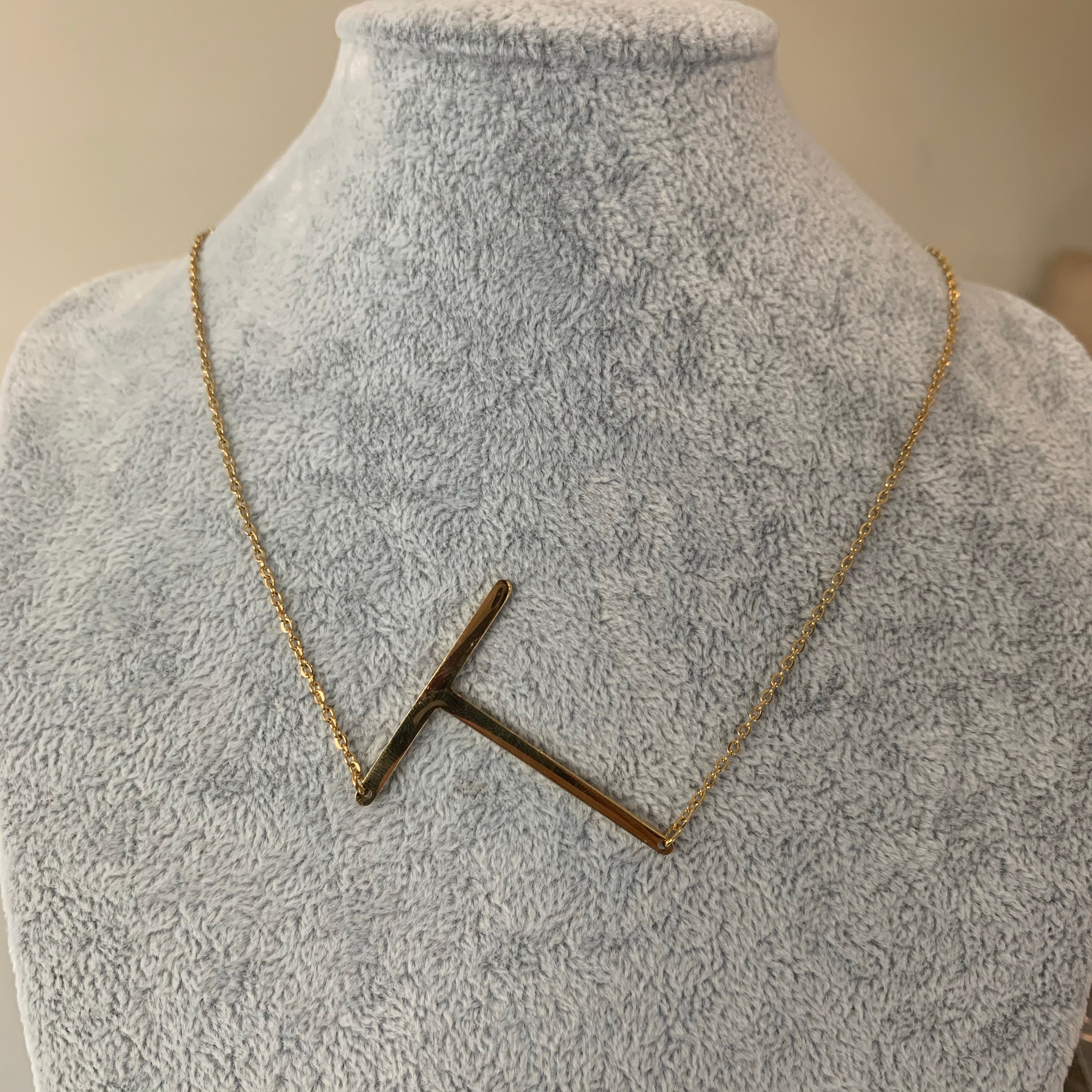 Big Initial Letter Necklace