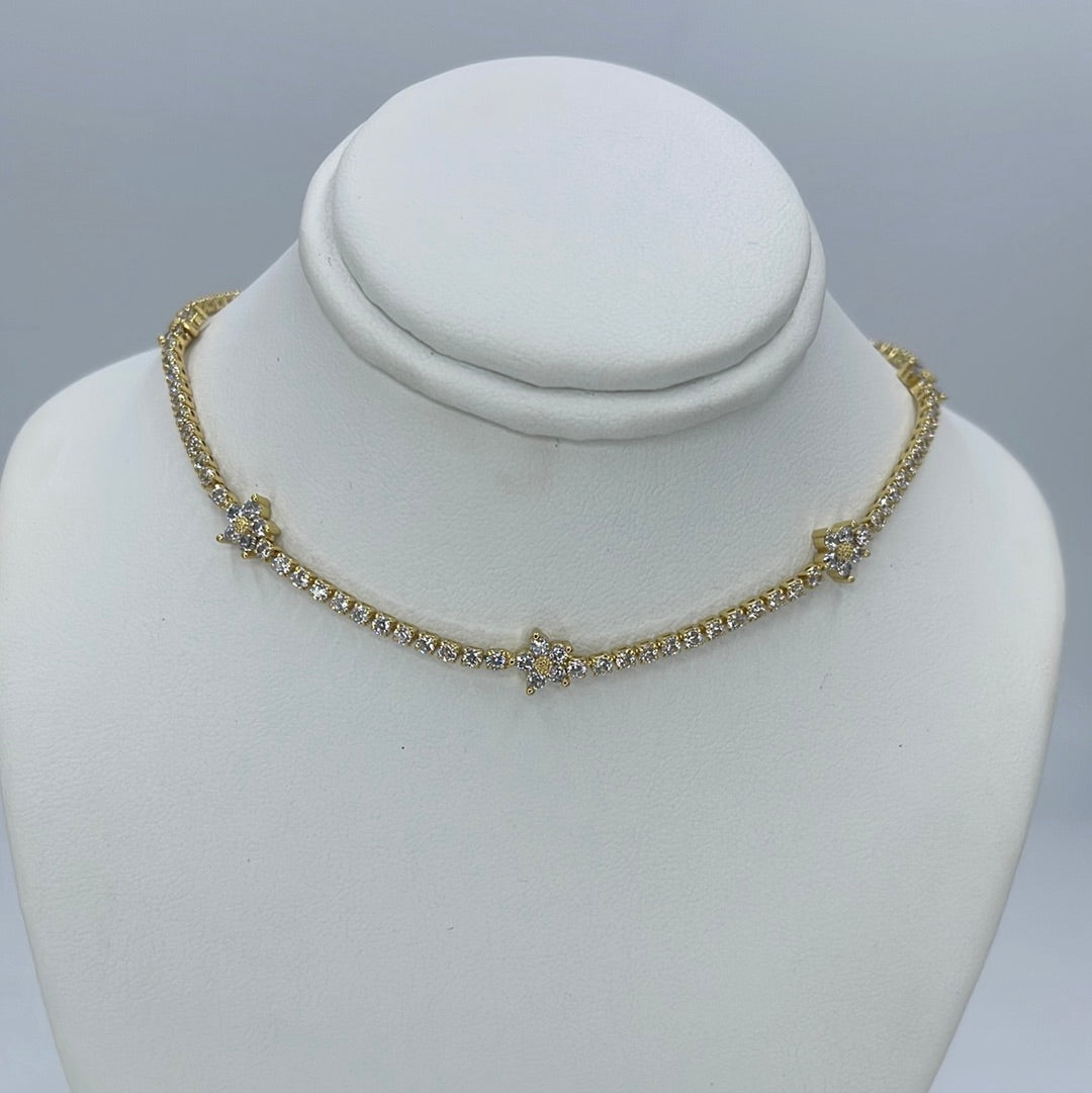 Sweet Flower Crystal Choker