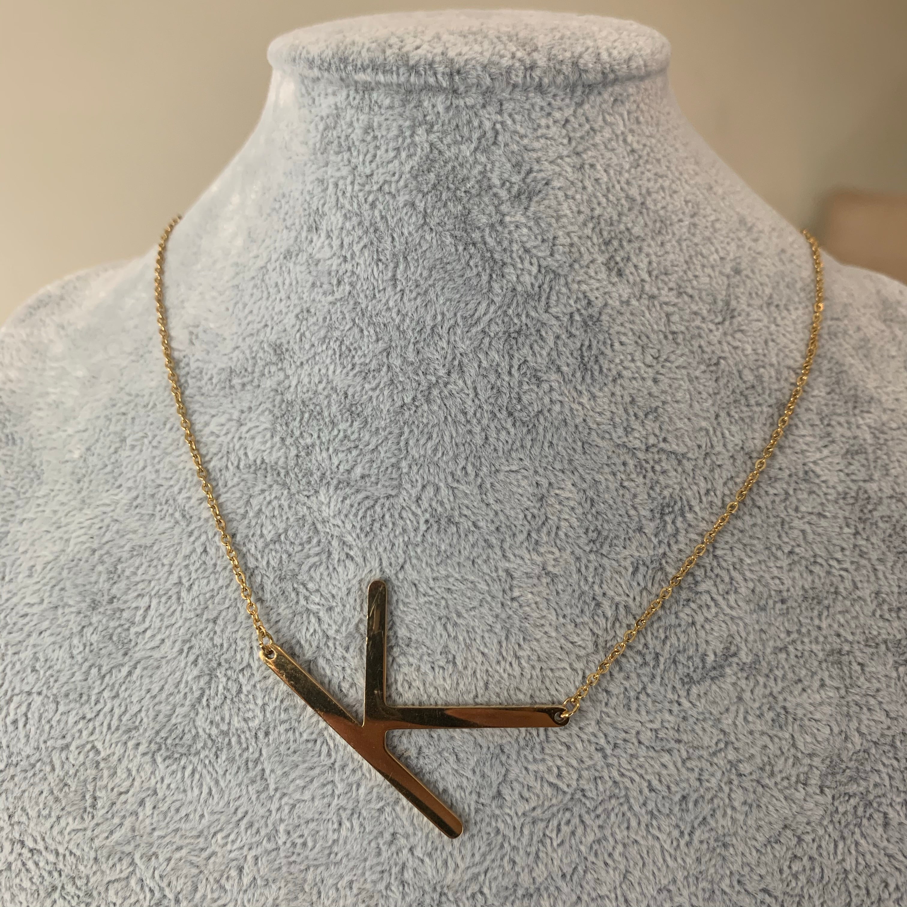 Big Initial Letter Necklace