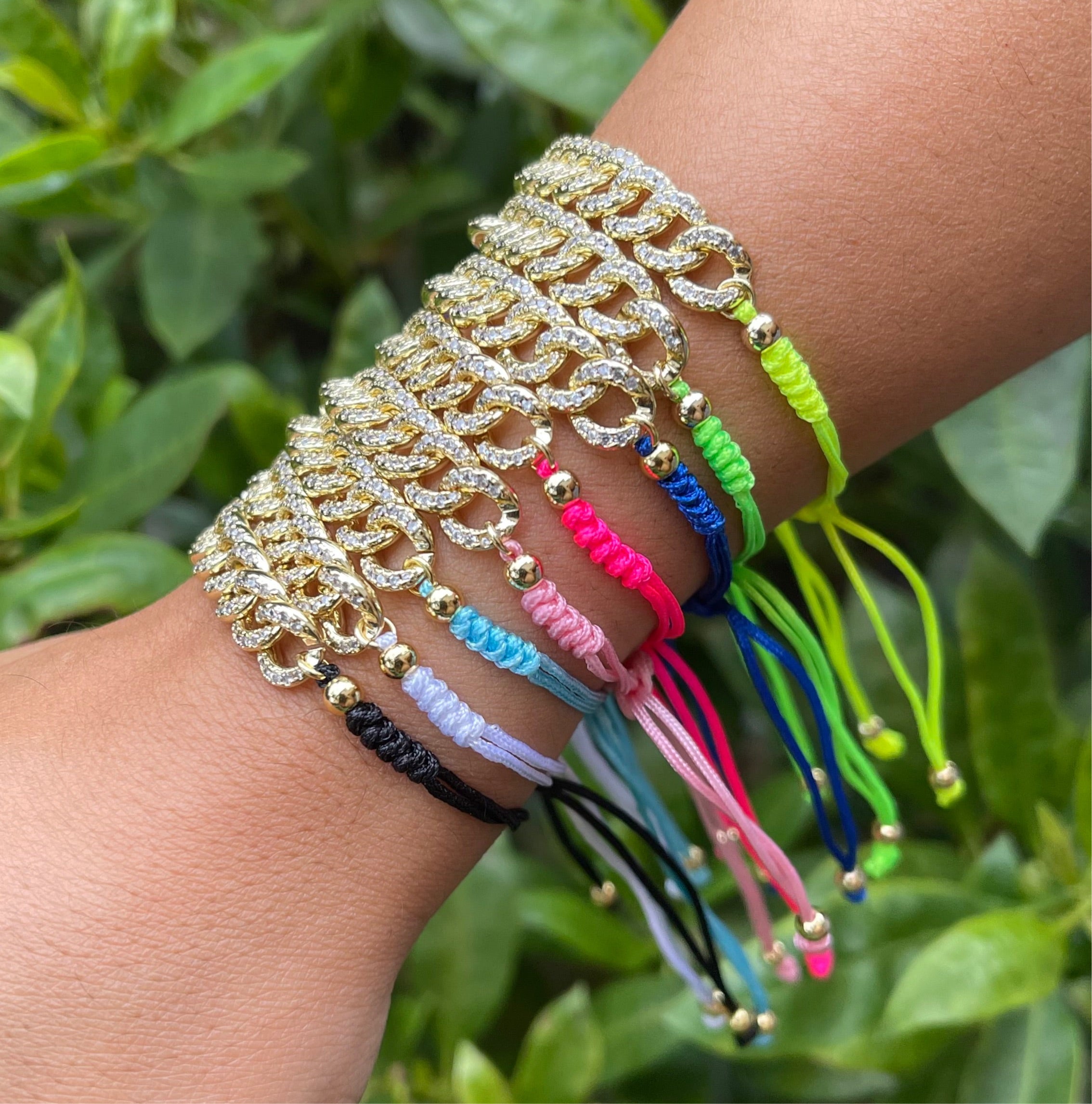 Cuban Link Zirconium Colors Bracelet