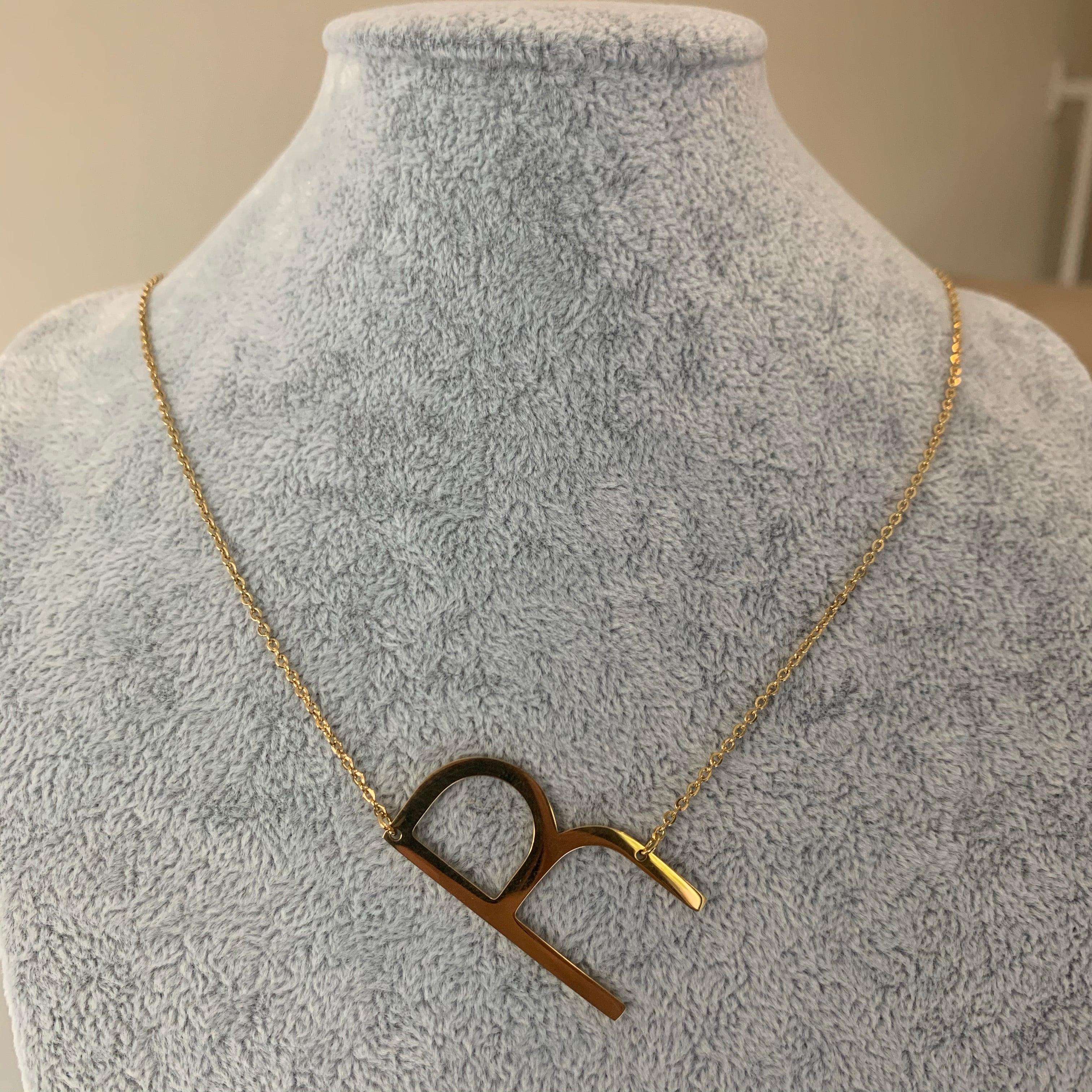 Big Initial Letter Necklace