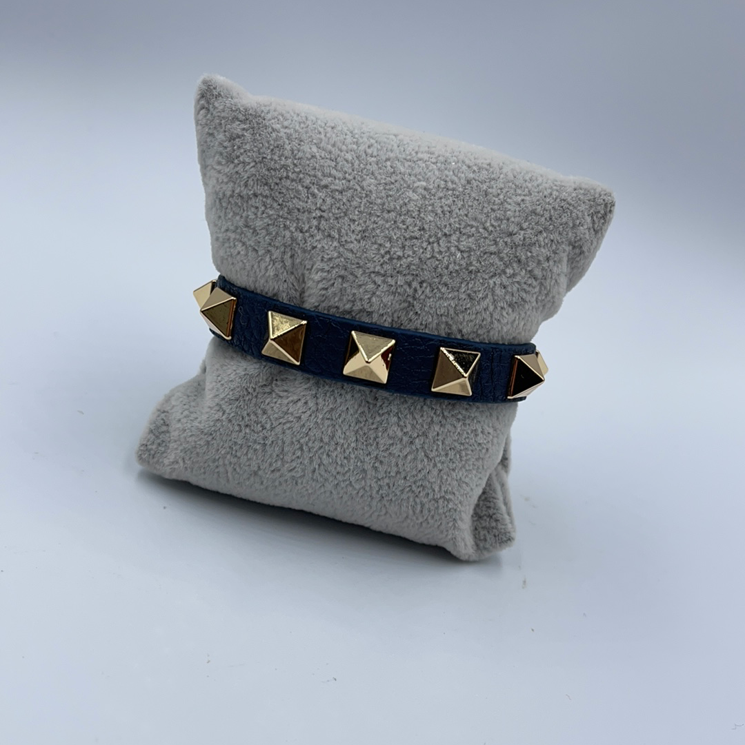 Leather Pyramids Bracelet