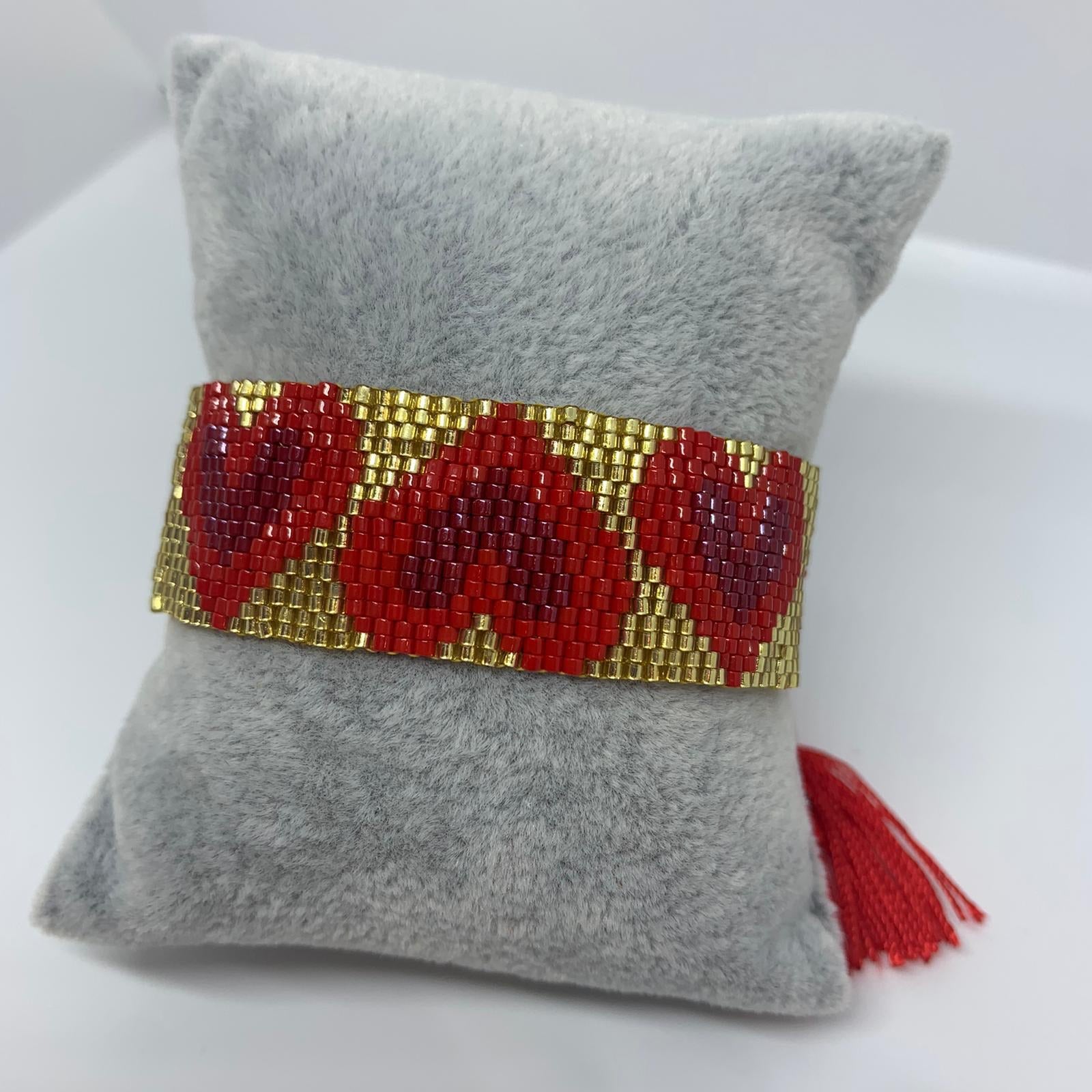 Three Heart Beaded $30