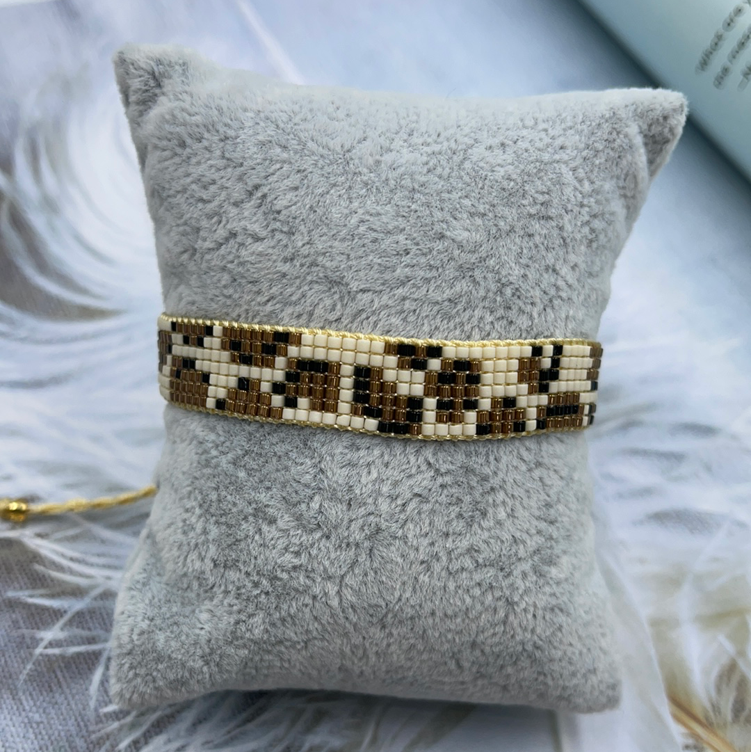 Animal Print Beaded Bracelet