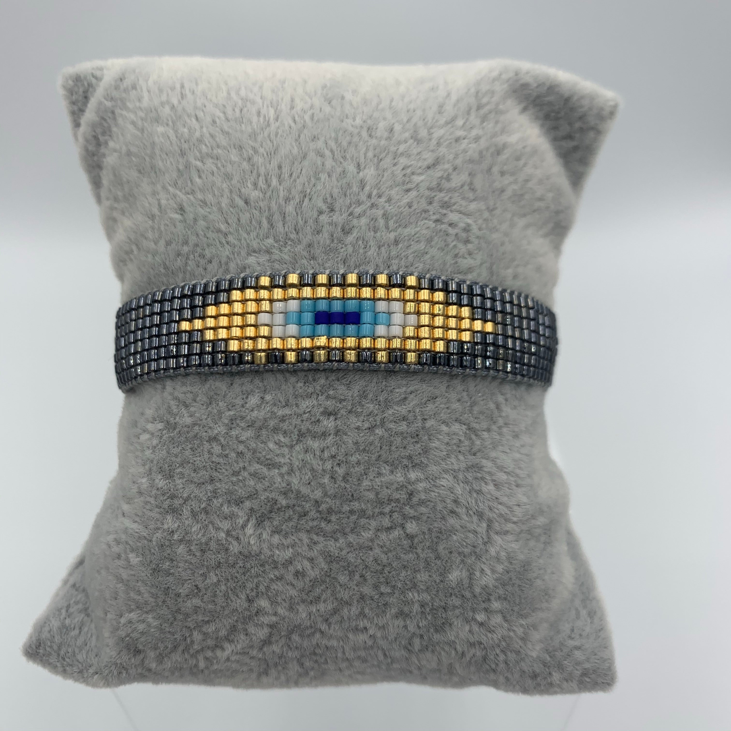 Thin Evil Eye Beaded Bracelet