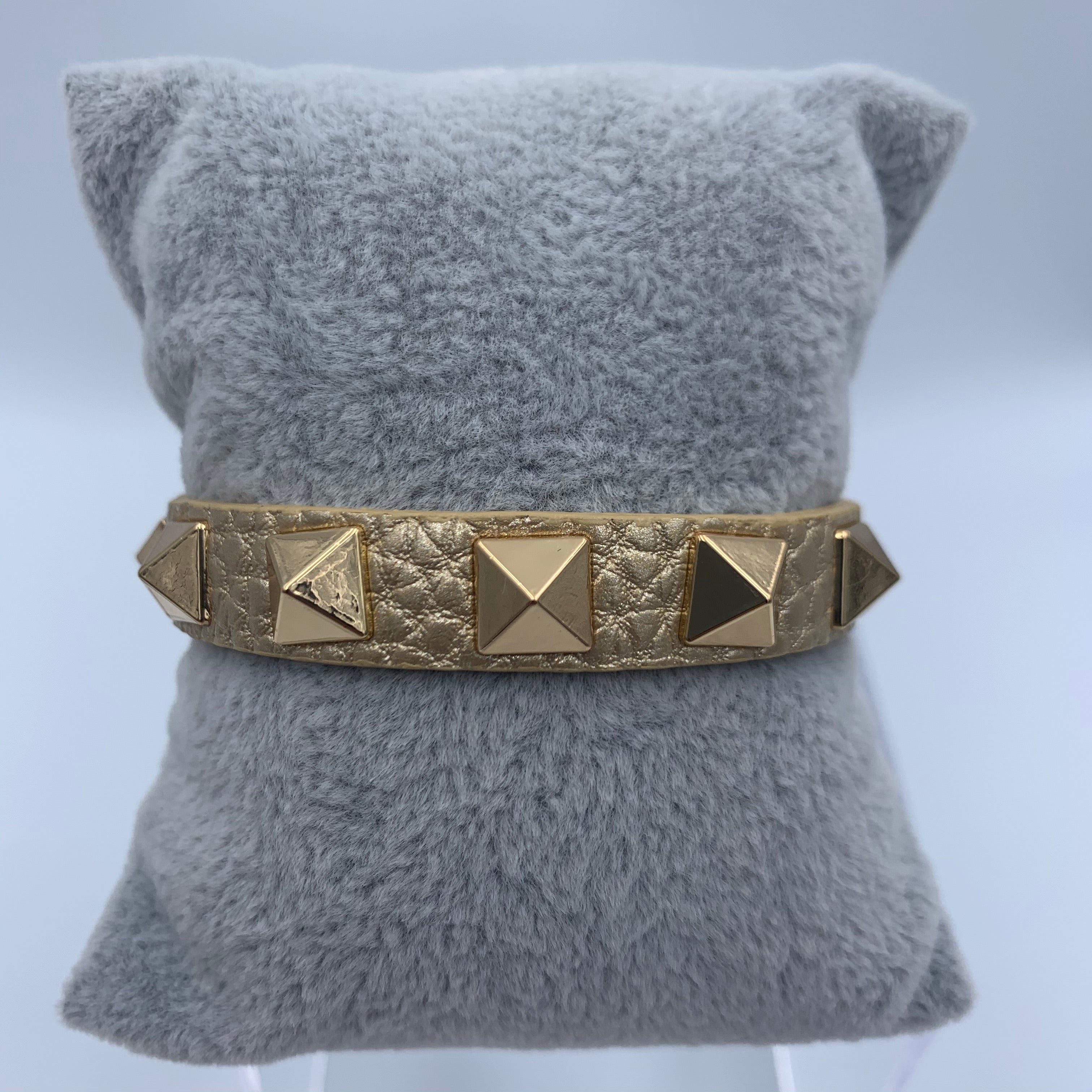Leather Pyramids Bracelet